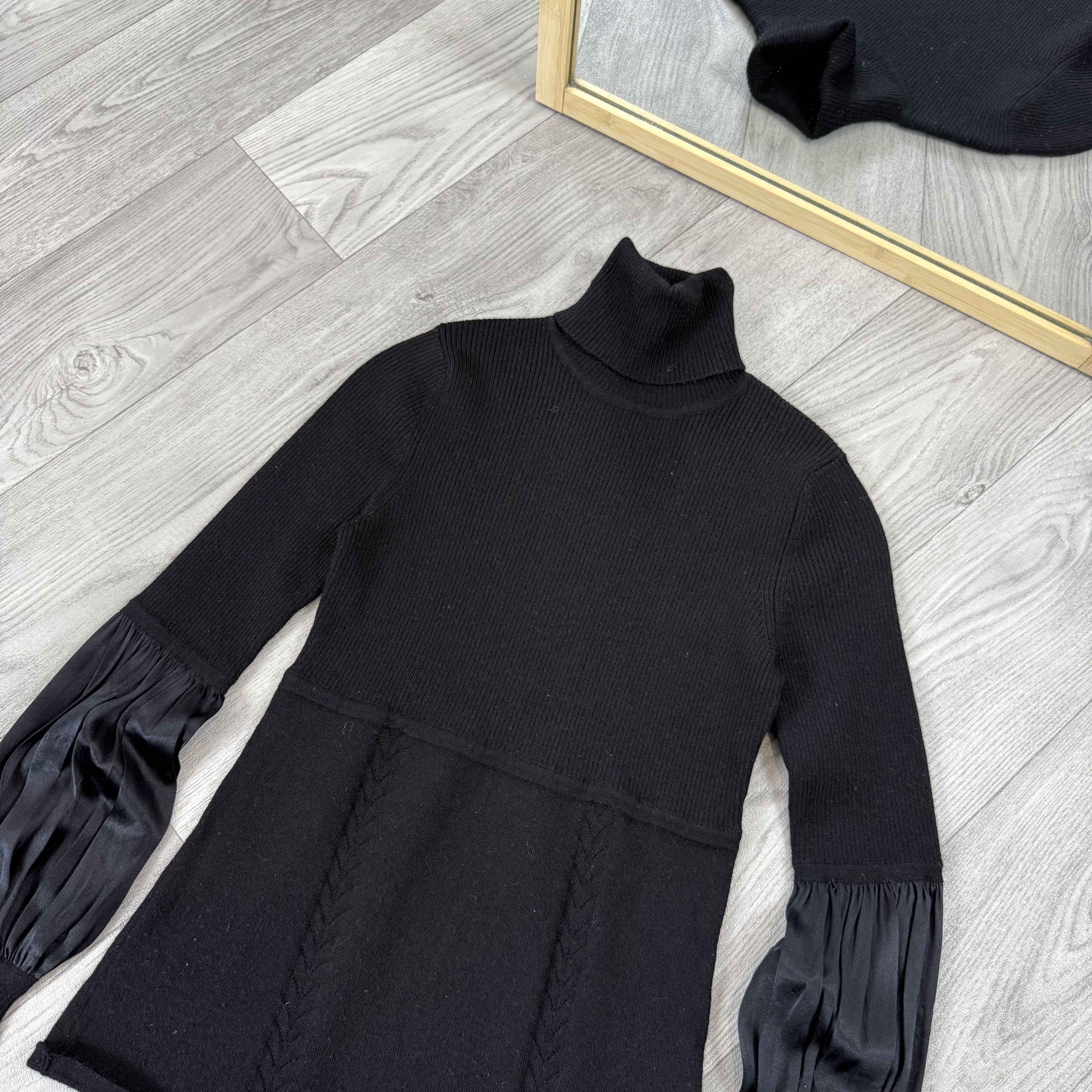 Karen Millen Vintage Karen Millen Silk Sleeve's Wool Sweater Size S / US 4 / IT 40 - 3 Thumbnail