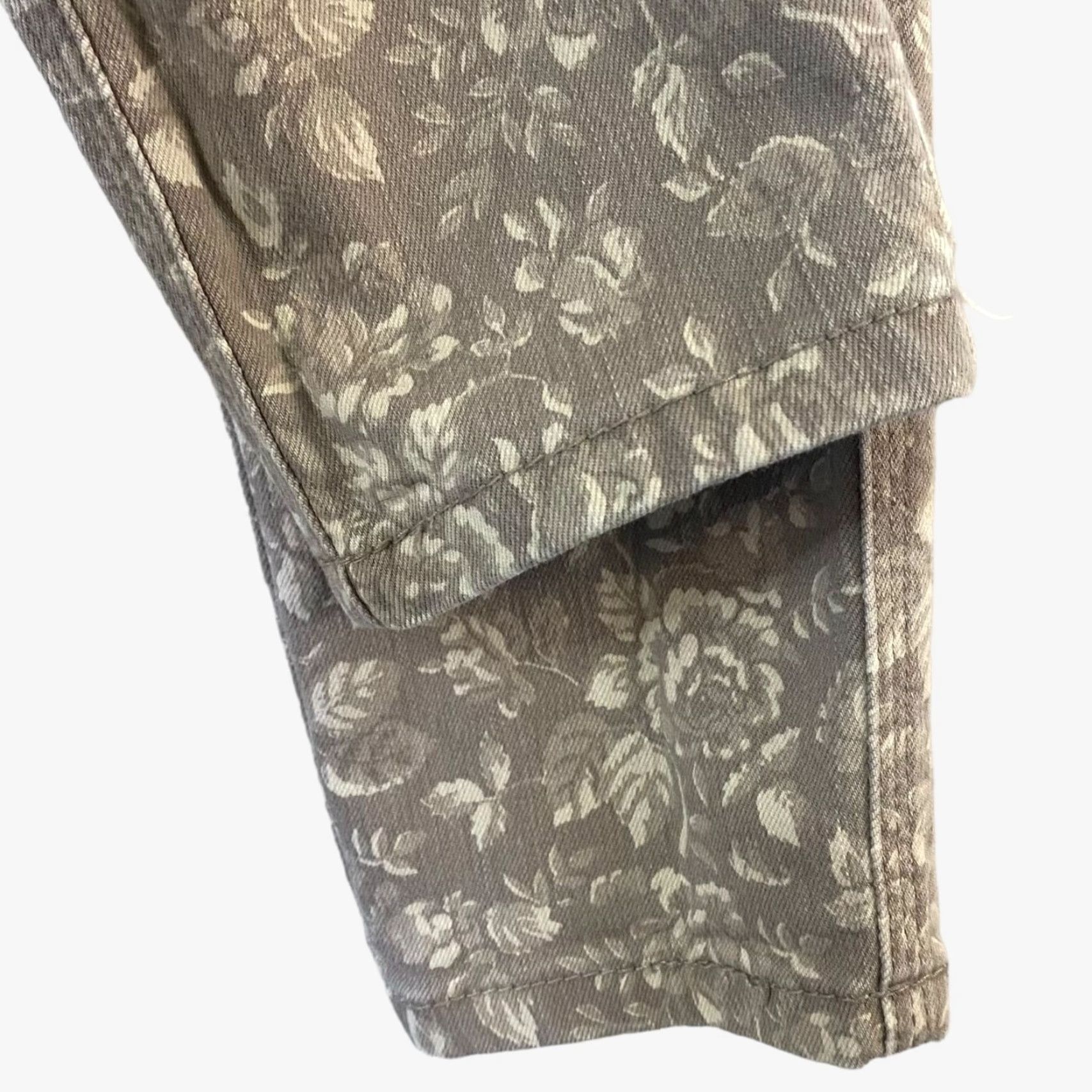 Free People Free People Floral Print Skinny Jeans Womens 26 Gray Stretch Denim Pants Size 26" / US 2 / IT 38 - 7 Thumbnail