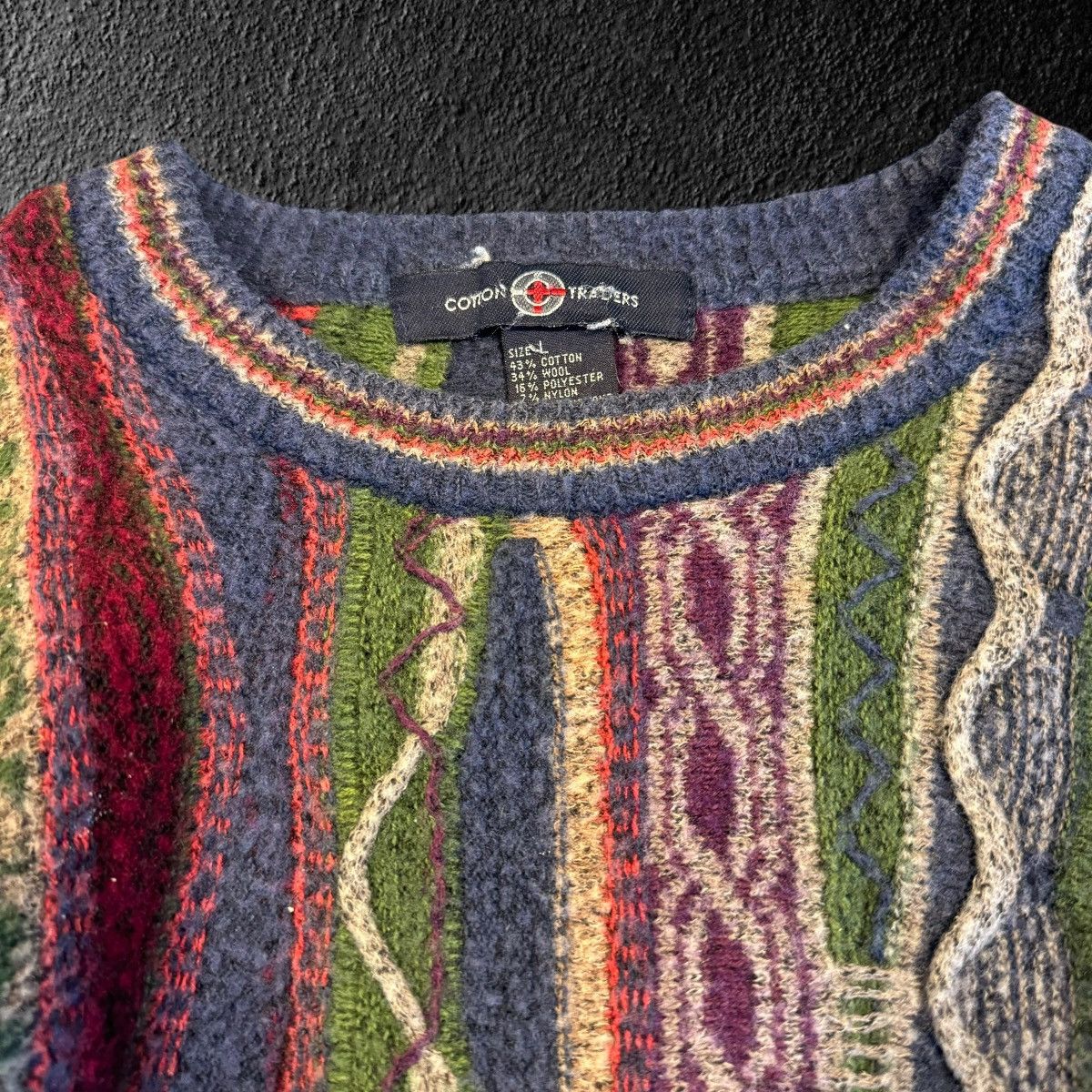 Coogi × Tundra × Vintage vintage 90s coogi style 3d woven knit sweater L Size US L / EU 52-54 / 3 - 3 Thumbnail