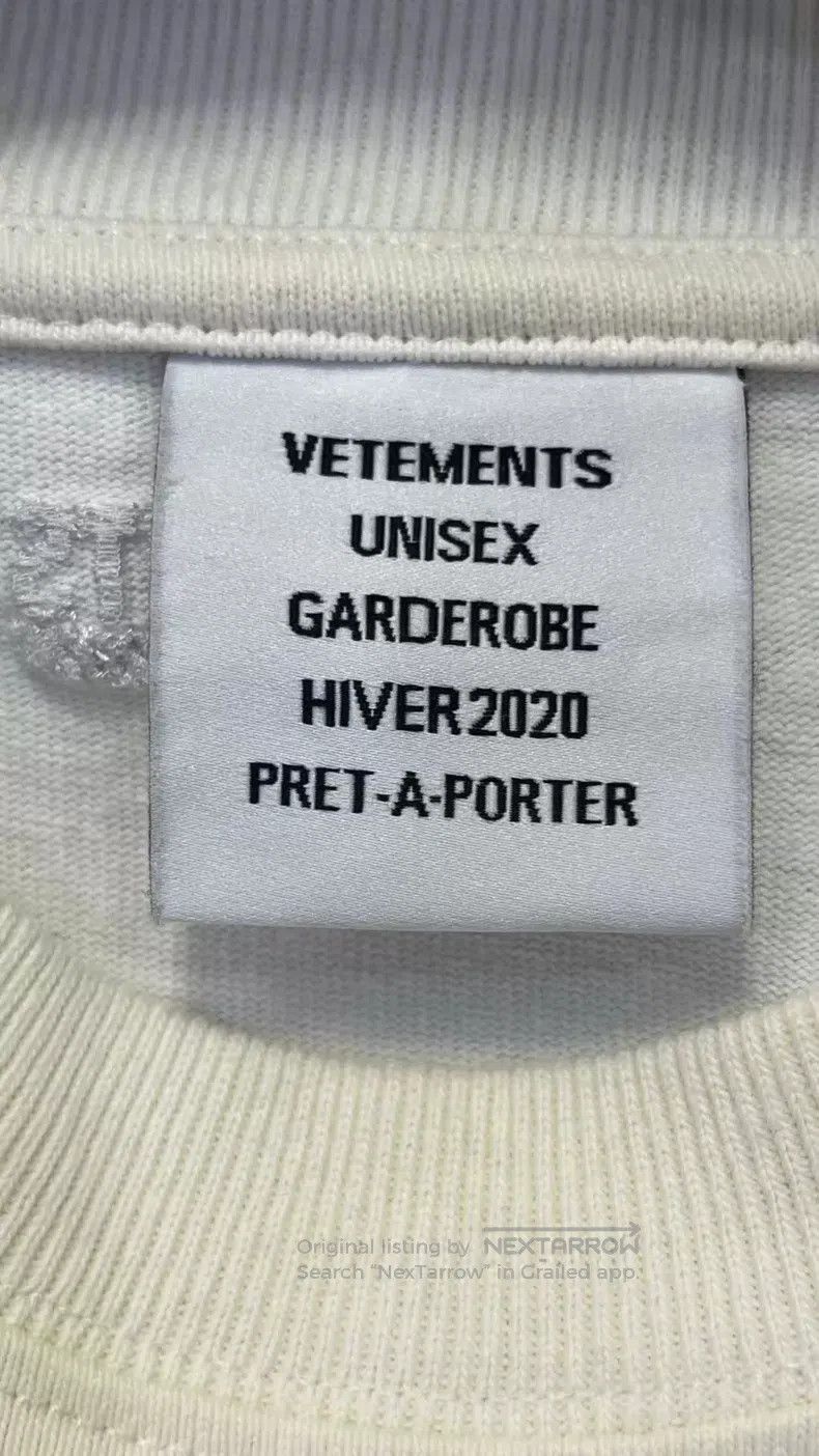 Vetements Vetements Short Sleeve T-Shirt, XS Size Size US XS / EU 42 / 0 - 3 Thumbnail