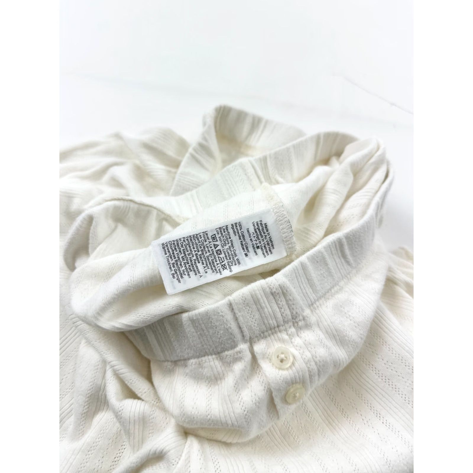 J.Crew VINTAGE J.Crew Women's Pajama Shorts Plus 3X Ivory Sleepwear 2" Inseam Size 40" / US 18 - 4 Thumbnail