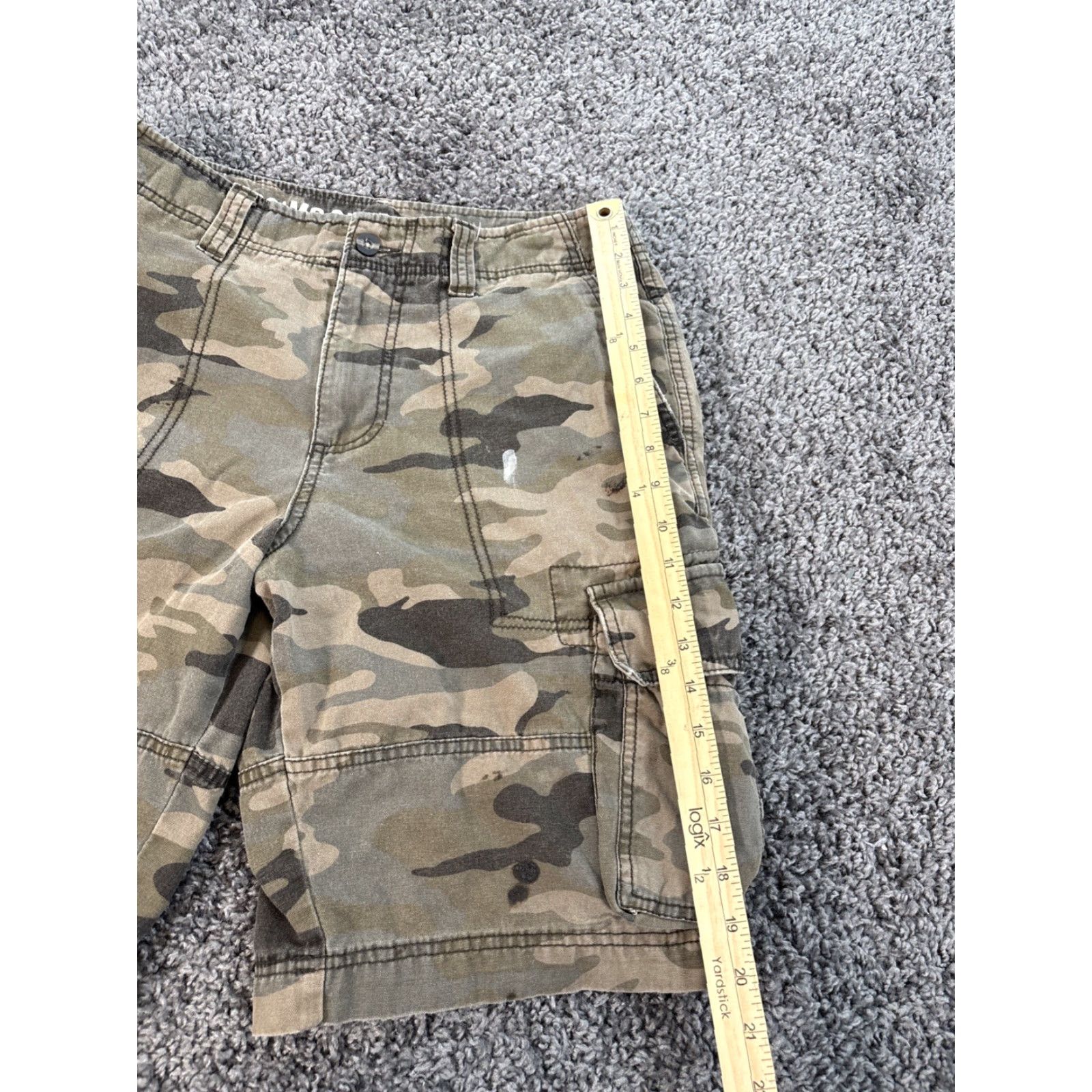 Mossimo VINTAGE Mossimo Cargo Shorts Mens 32 Beige Camouflage Cotton Pockets Military Ripstop 10in Inseam Size US 32 / EU 48 - 2 Thumbnail