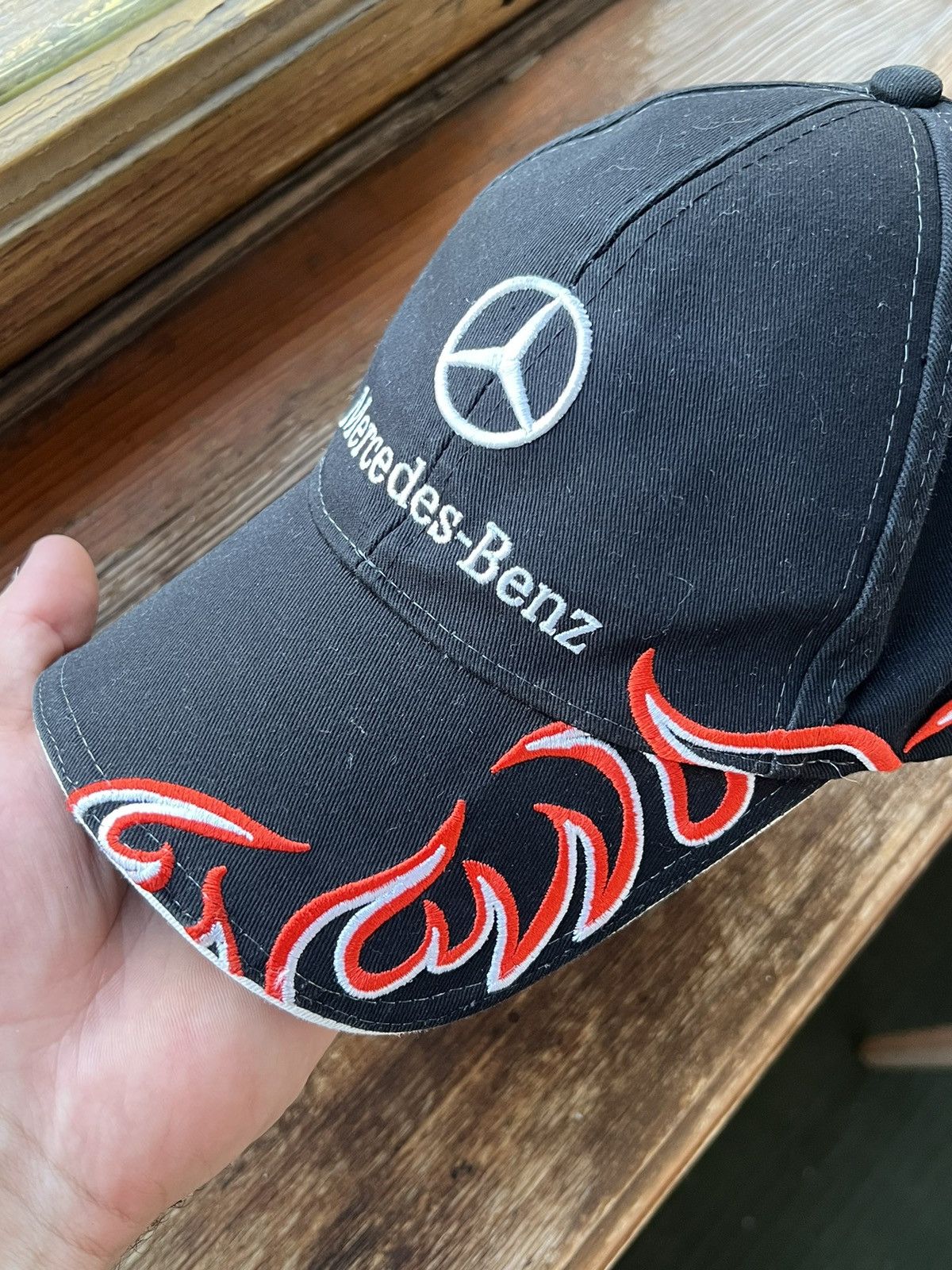 Mercedes-Benz Vintage Hat Mercedes Benz Flames Archival Cap Y2K Size ONE SIZE - 5 Thumbnail