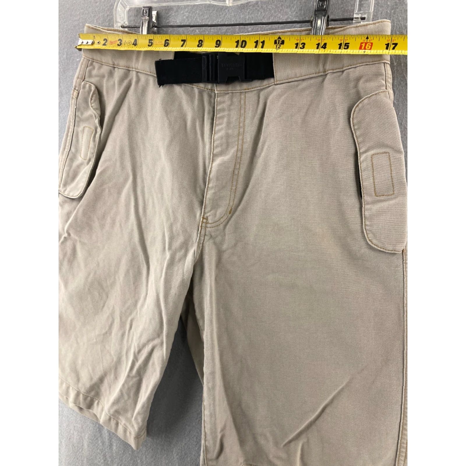 Tommy Hilfiger VINTAGE Tommy Hilfiger Jeans Khaki Shorts Mens 32 Beige 90s Size US 33 - 2 Thumbnail
