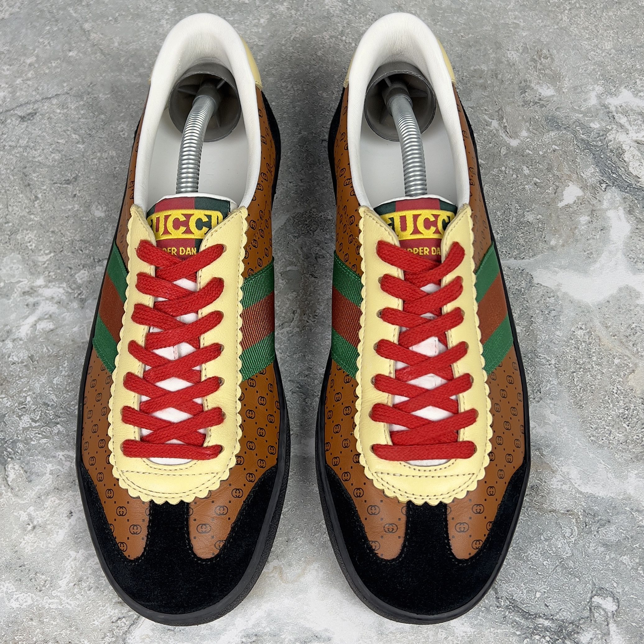 Gucci Gucci x Dapper Dan Web G74 GG Monogram Sneakers Leather Size US 8.5 / IT 38.5 - 3 Thumbnail