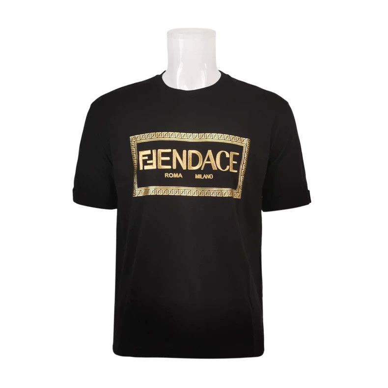 Versace Versace Cotton monogram logo crew neck T-shirt Size US S / EU 44-46 / 1 - 1 Thumbnail