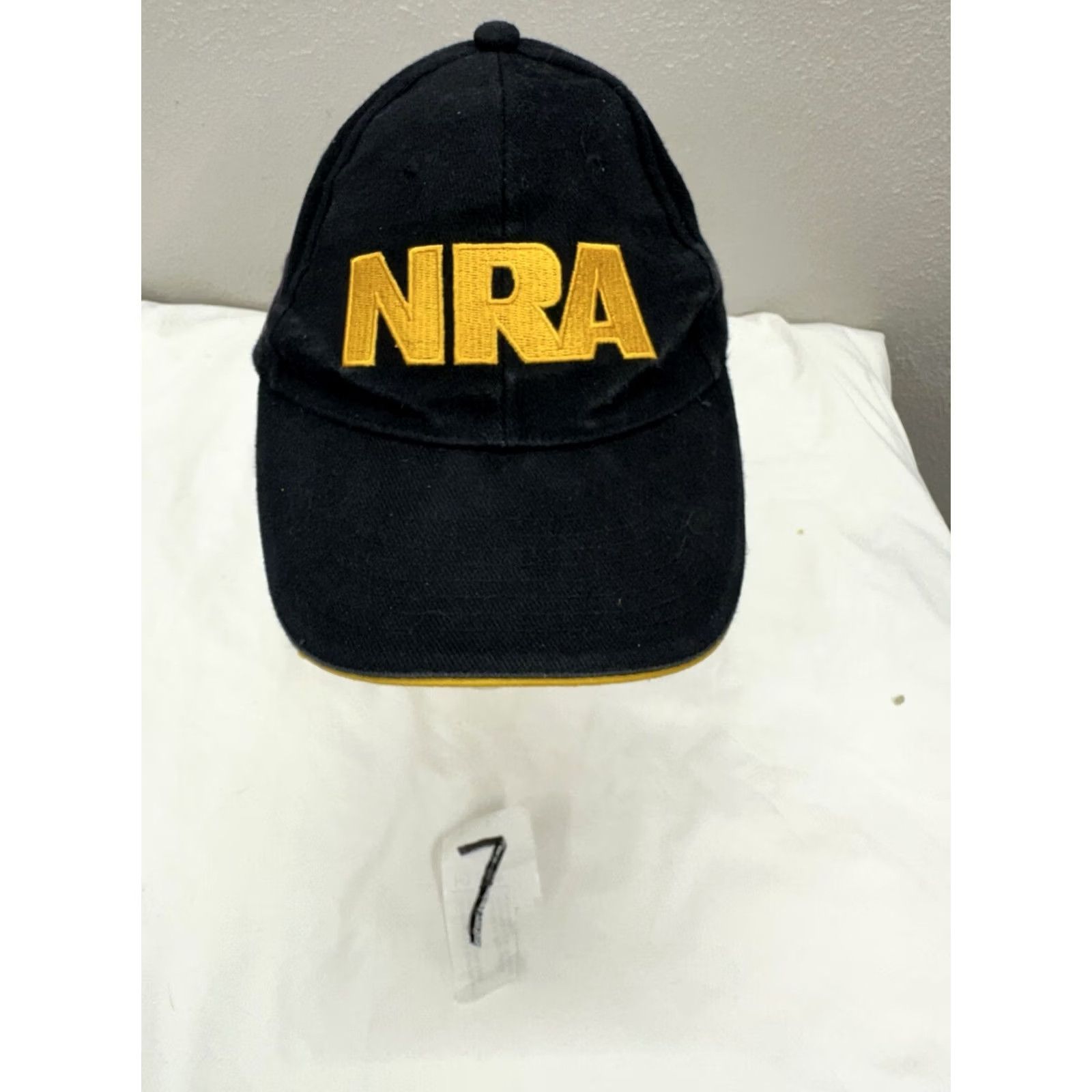 Vintage Unbranded NRA Baseball Hat Black Yellow American Flag Embroidered Adjustable Cap Size ONE SIZE - 7 Thumbnail