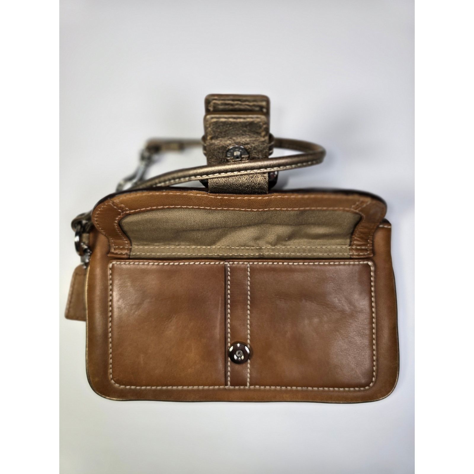 Coach Coach Soho Buckle Leather Wristlet Brown Zip Wallet Clutch Size ONE SIZE - 3 Thumbnail