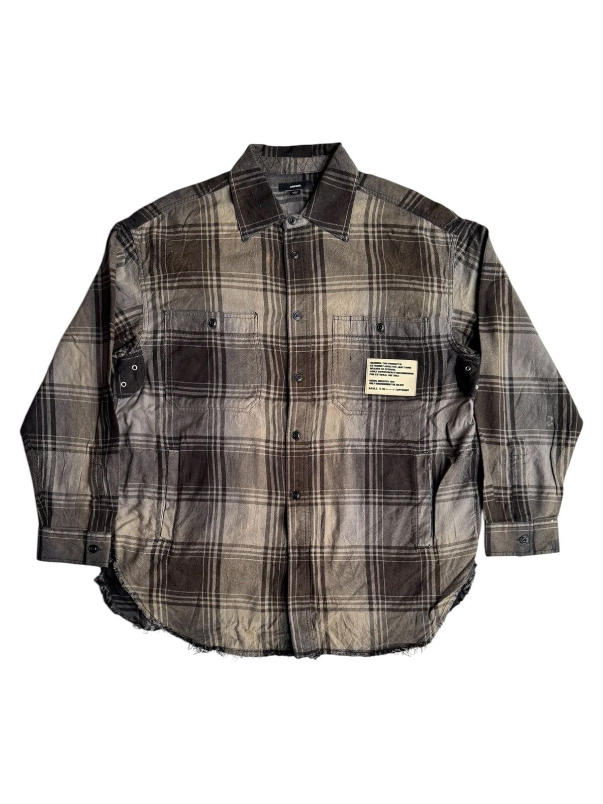 Diesel VERY RARE VINTAGE SHIRT FLANNEL DIESEL DISTRESSED CHECKER Size US S / EU 44-46 / 1 - 1 Thumbnail