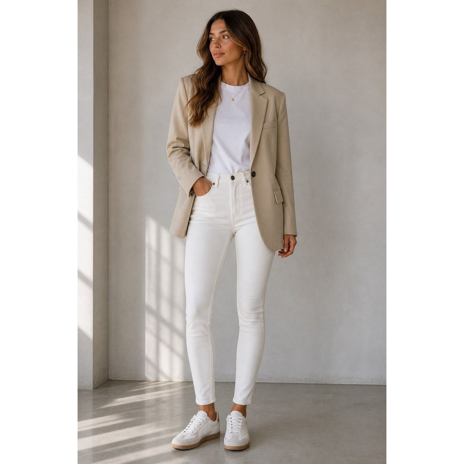Emporio Armani Emporio Armani White Skinny Jeans Sz 25 Stretch Denim Slim Size 25" / US 0 / IT 36 - 1 Thumbnail