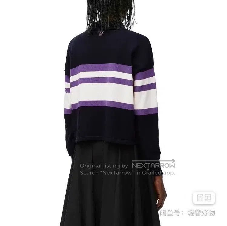 Loewe LOEWE Long Sleeve Polo Shirt with Color Block Striped Desi Size US M / EU 48-50 / 2 - 3 Thumbnail