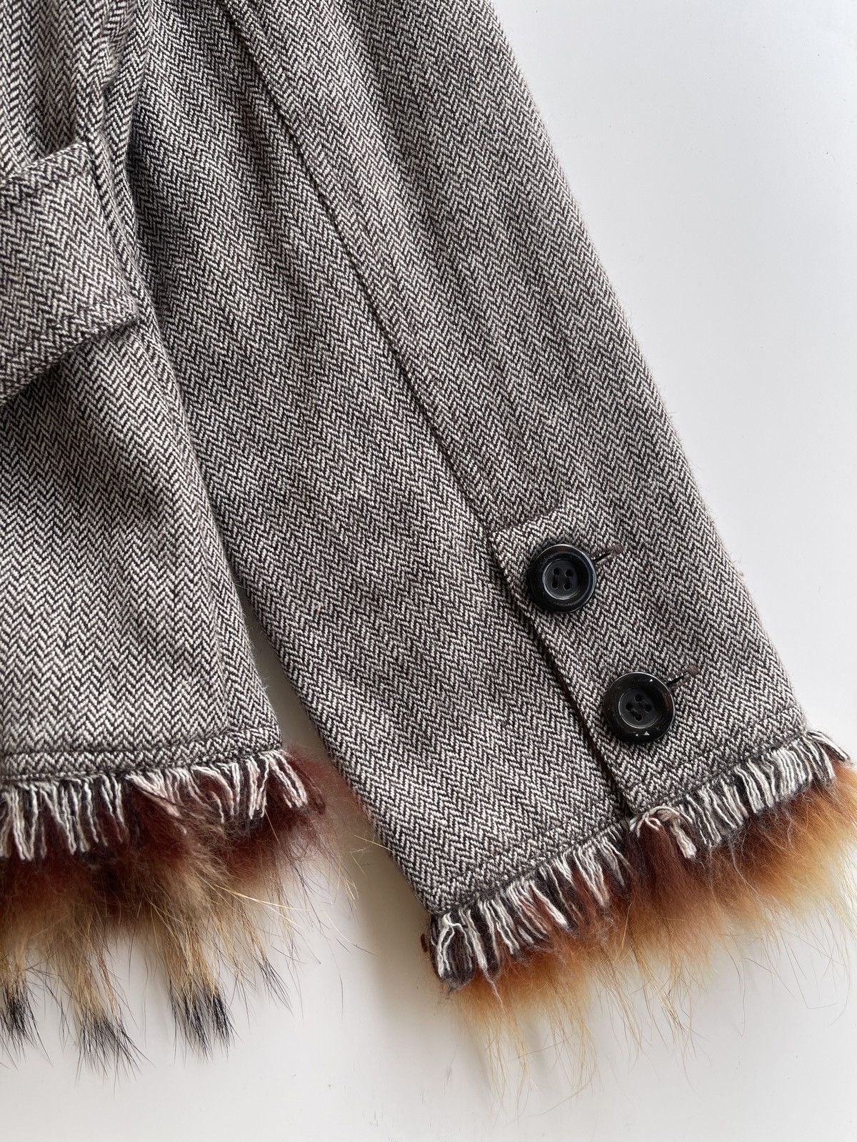 Japanese Brand Vintage St.Almeida Real Rabbit Fur Raccoon Luxury Coat Size M / US 6-8 / IT 42-44 - 12 Thumbnail
