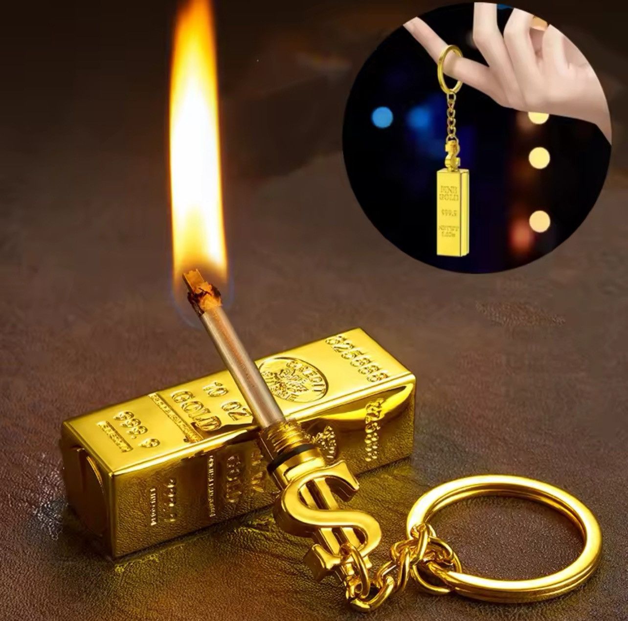 Vintage Metal Gold Bar Kerosene Match Lighters Size ONE SIZE - 1 Thumbnail