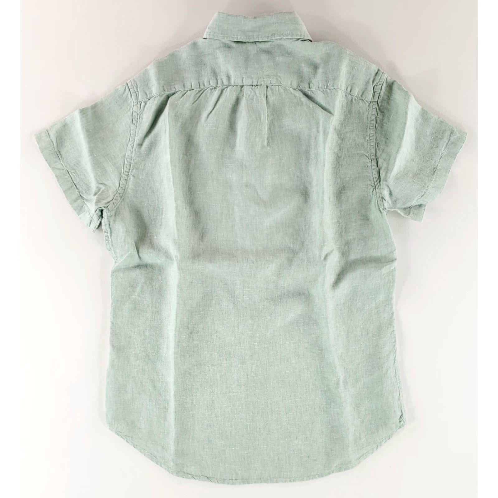 J.Crew J.Crew Shirt Short Sleeve Slim Green 100% Linen Mens S Size US S / EU 44-46 / 1 - 3 Thumbnail