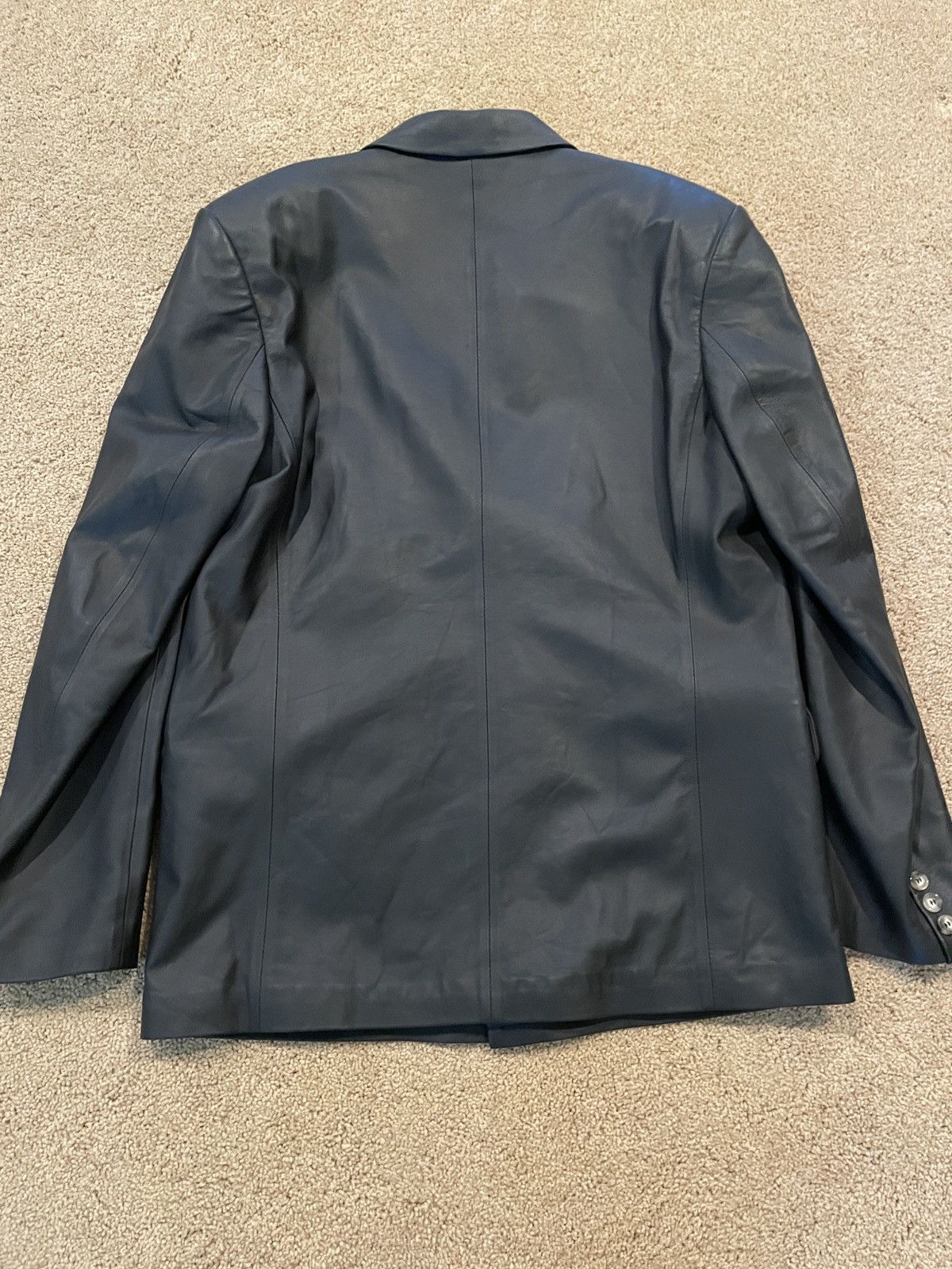 Anton Belinskiy Anton Belinsky Light Leather Blazer Size US L / EU 52-54 / 3 - 3 Thumbnail