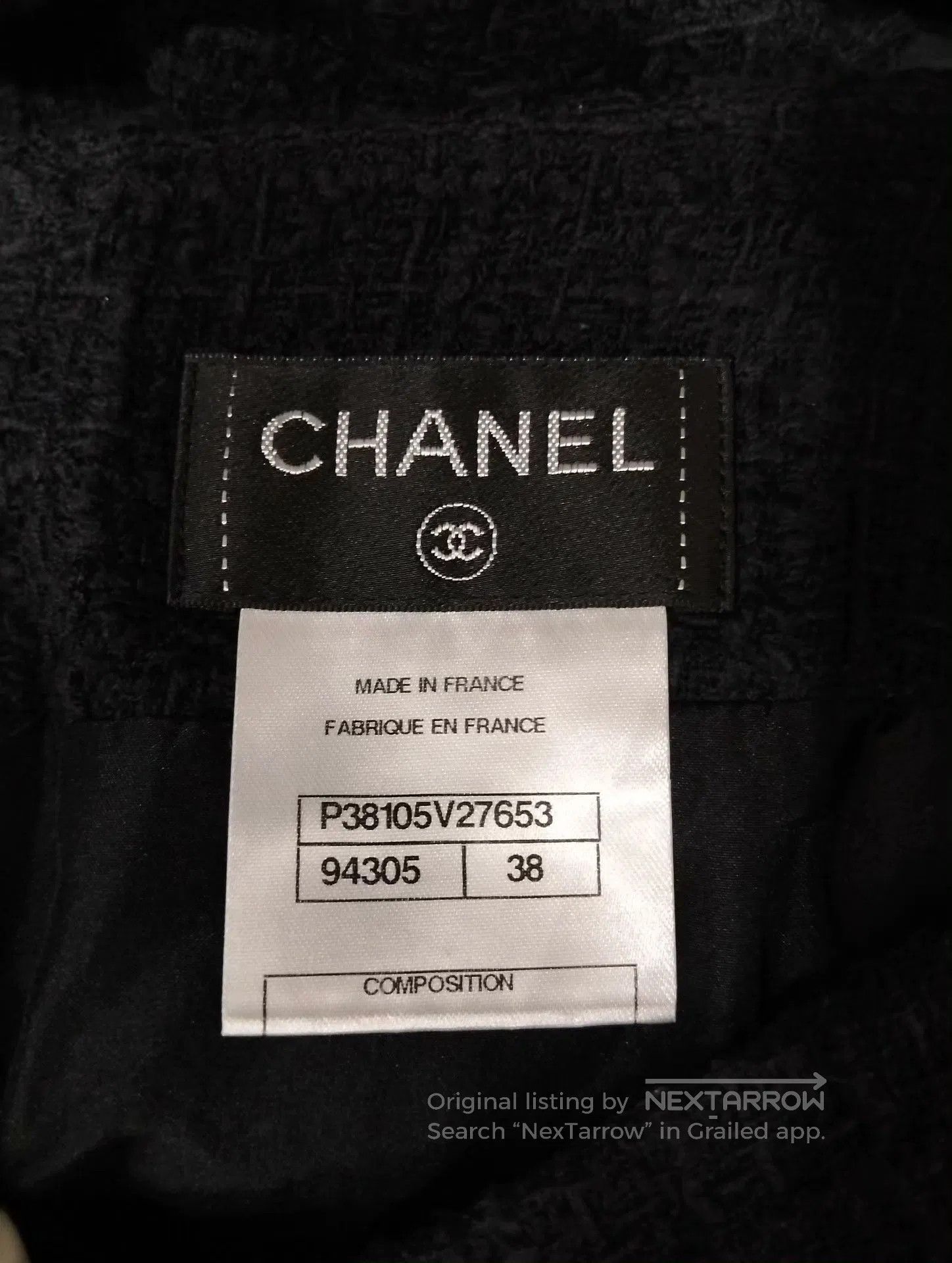 Chanel Chanel Black Textured Short Skirt. Size 37" - 5 Thumbnail