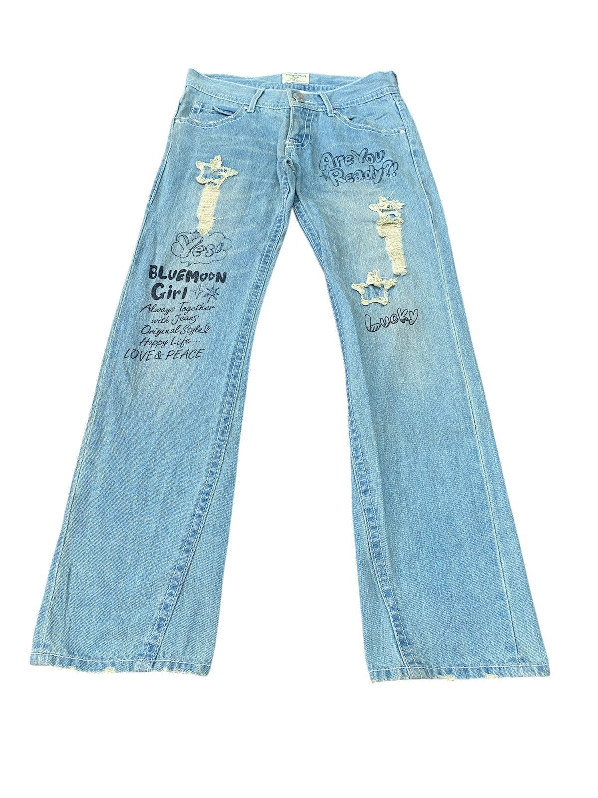 Japanese Brand Japanese Brand Bluemoon Blue Jeans 1993 Are You Ready ?! Size 30" / US 8 / IT 44 - 2 Thumbnail