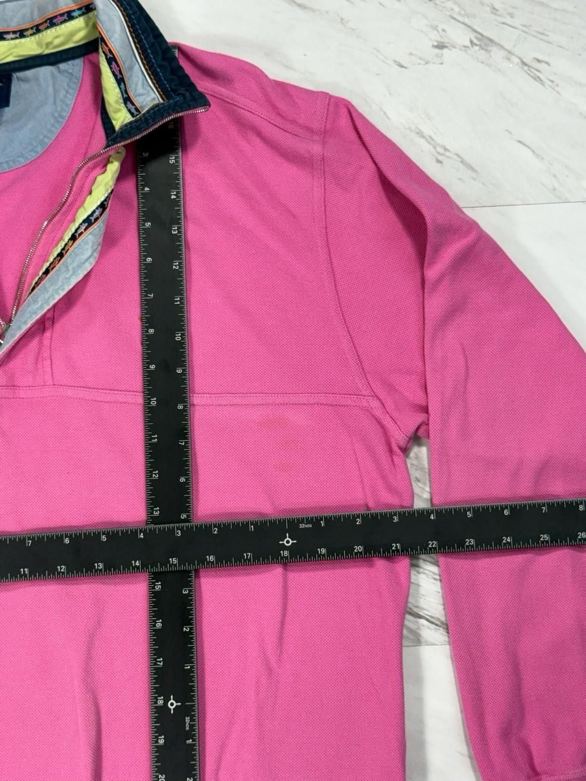 Paul & Shark Paul & Shark Yachting Blue Denim Half Zip Pullover Pink L#8 Size 42R - 8 Thumbnail