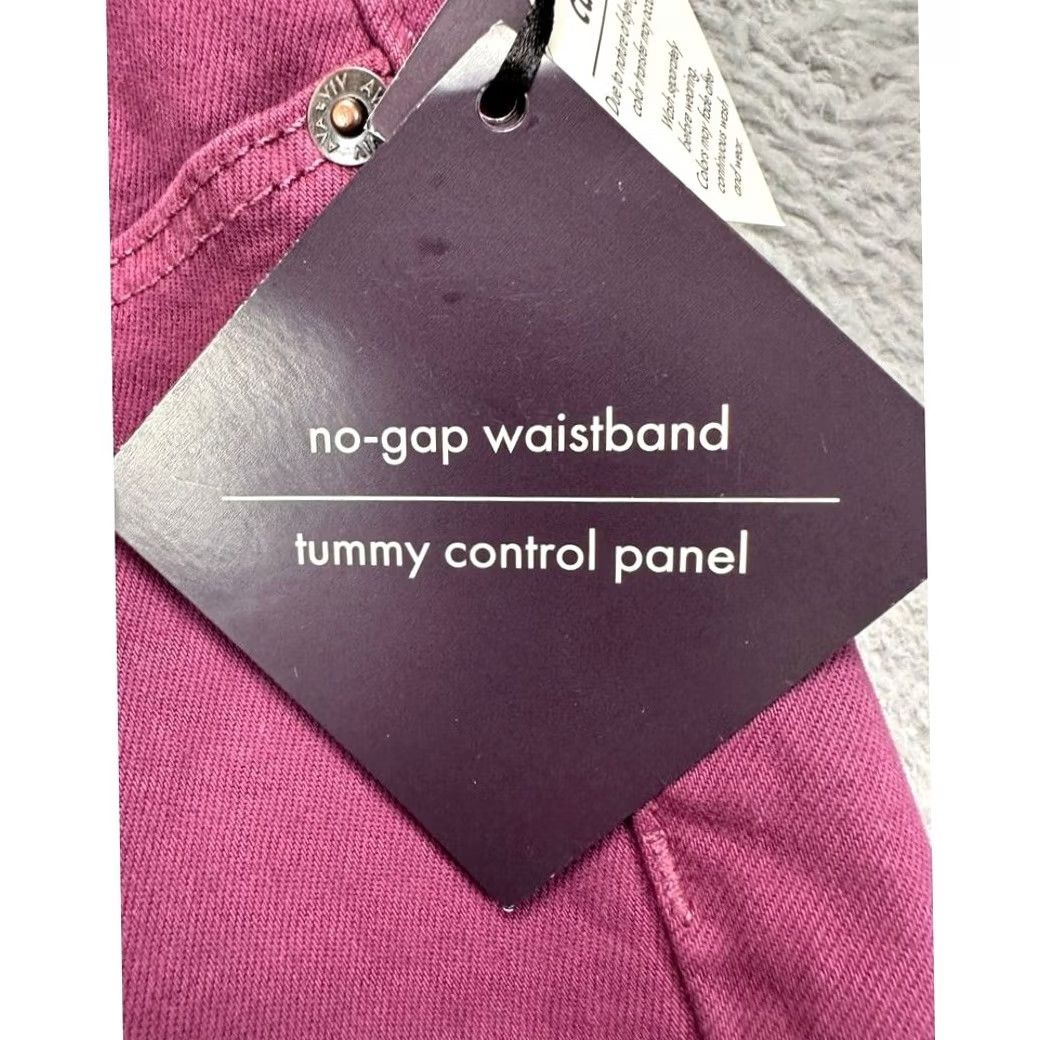 Vintage Ava Viv Skinny Jeans Womens 24W Plus Purple High Rise Stretch Jeans 29in Inseam Womens Size 42" / US 20 - 6 Thumbnail