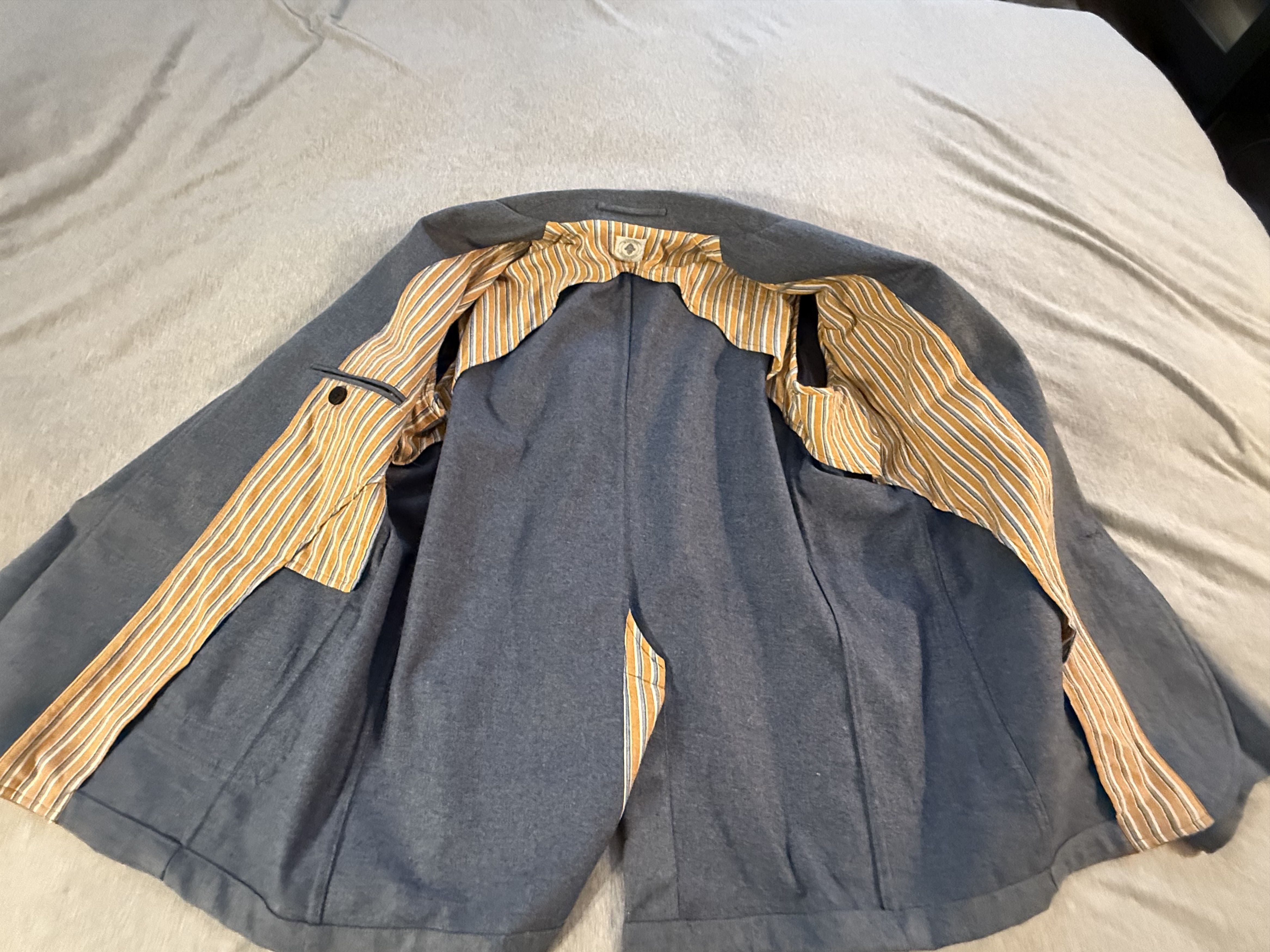 18 East 18 East Osman Jacket, Cadet Blue Handwoven Wool, L Size US XL / EU 56 / 4 - 4 Thumbnail