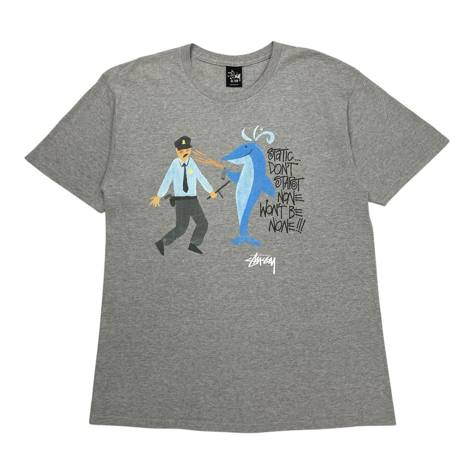 Stussy Vintage Stussy Jayson Musson T Shirt Dolphin Static Medium M Size US M / EU 48-50 / 2 - 1 Thumbnail