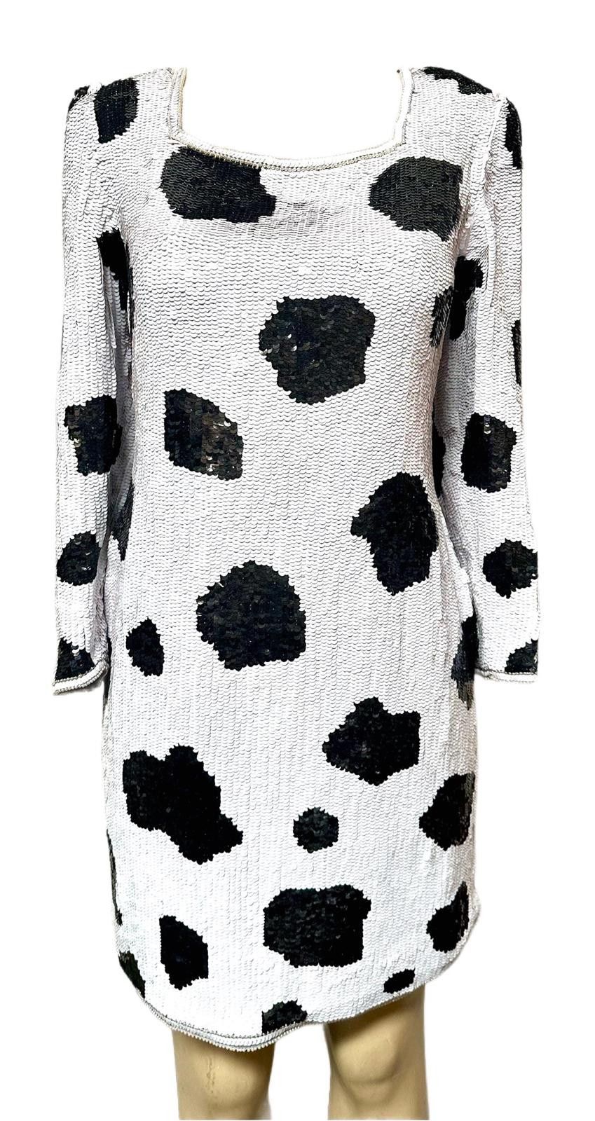 Other Sequin Black/White Cocktail Dress size 14 Size XL / US 12-14 / IT 48-50 - 1 Preview