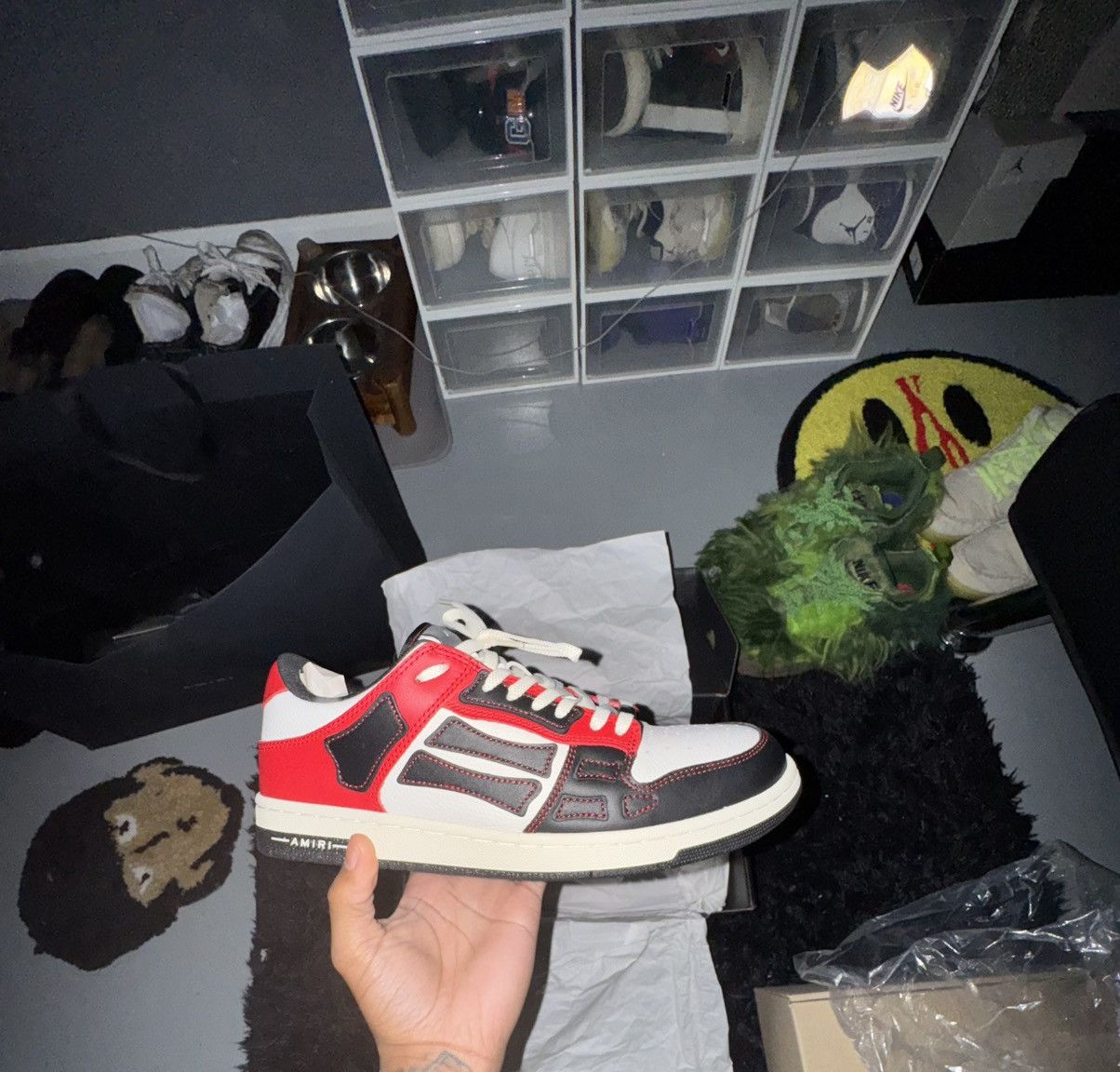 Amiri × Designer Red Amiri Skel Top Low Size US 10 / EU 43 - 1 Thumbnail
