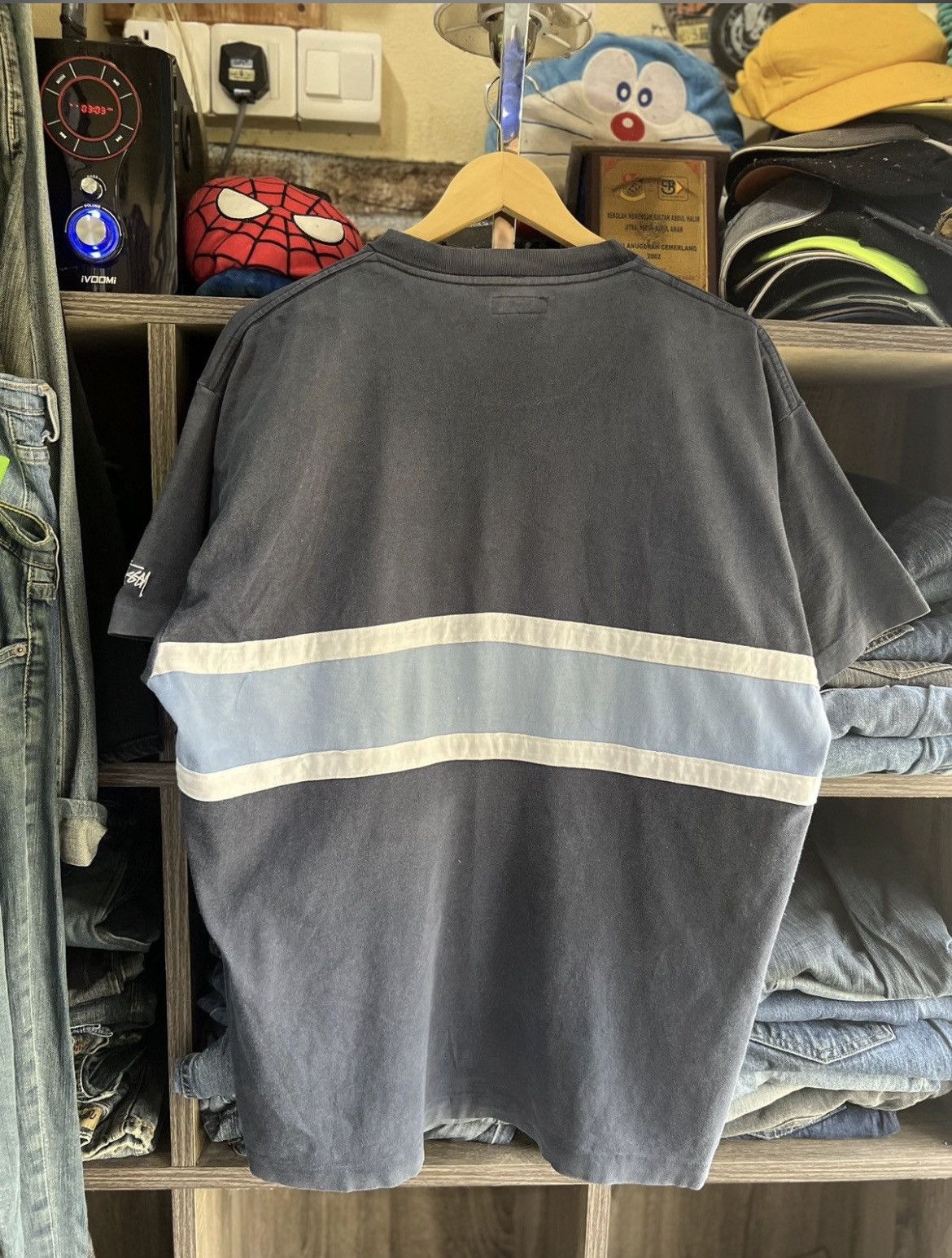 Stussy 🔥Vintage Stussy Centre Stripe Made In Usa Size US XL / EU 56 / 4 - 3 Thumbnail
