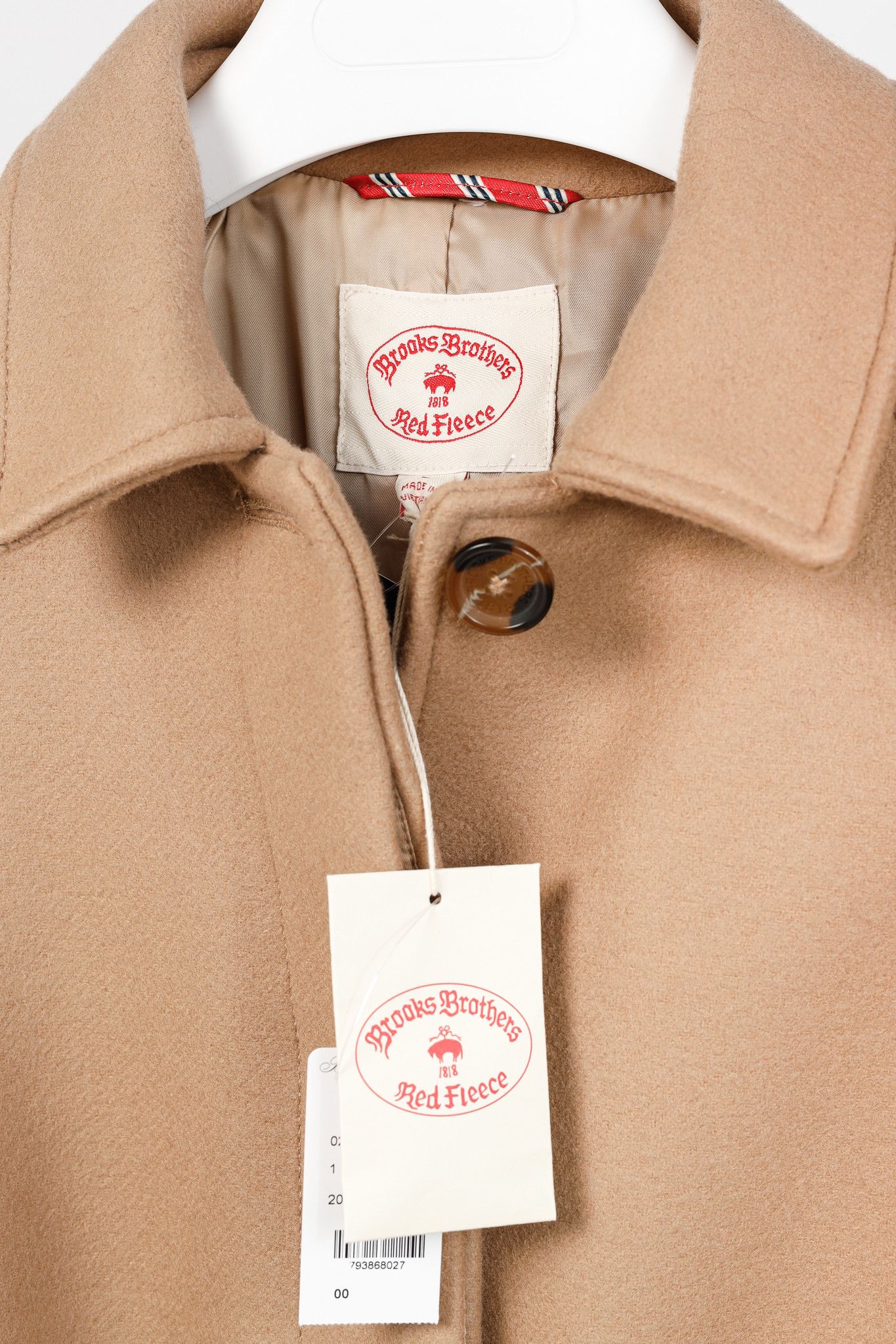 Brooks Brothers Brooks Brothers Tan Wool-Blend Belted Coat Size XS / US 0-2 / IT 36-38 - 4 Thumbnail