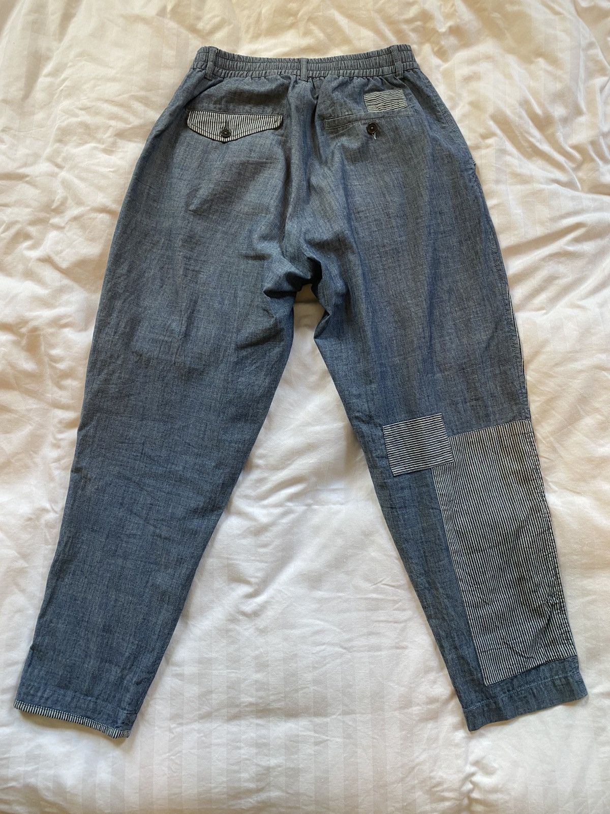 Universal Works Pleated Track Pant in Indigo Chambray Size US 30 / EU 46 - 2 Thumbnail