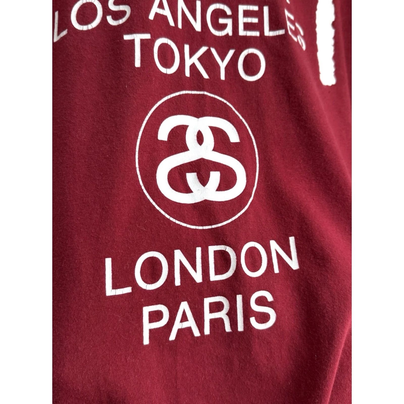 Logo 7 Stussy All Print Big Logo Long Sleeve Shirt Red Men M Vintage" Size US M / EU 48-50 / 2 - 4 Thumbnail