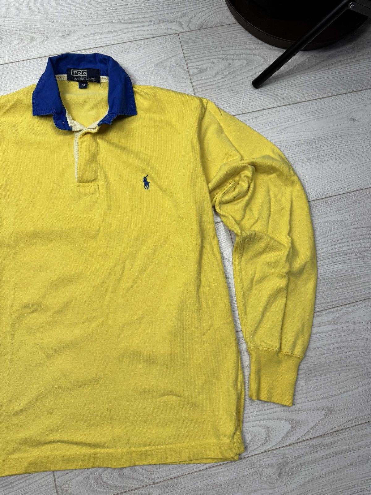 Polo Ralph Lauren × Vintage Vintage Polo Ralph Lauren Rugby Yellow Long Sleeve Shirt Size US M / EU 48-50 / 2 - 6 Thumbnail