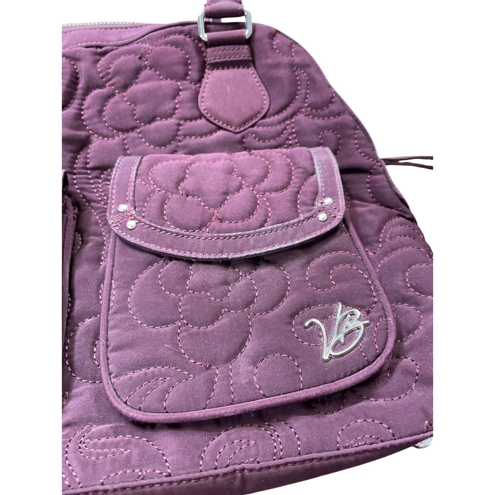 Vera Bradley Vera Bradley Womens Purple Quilted Medium Shoulder handbag m Size ONE SIZE - 3 Thumbnail
