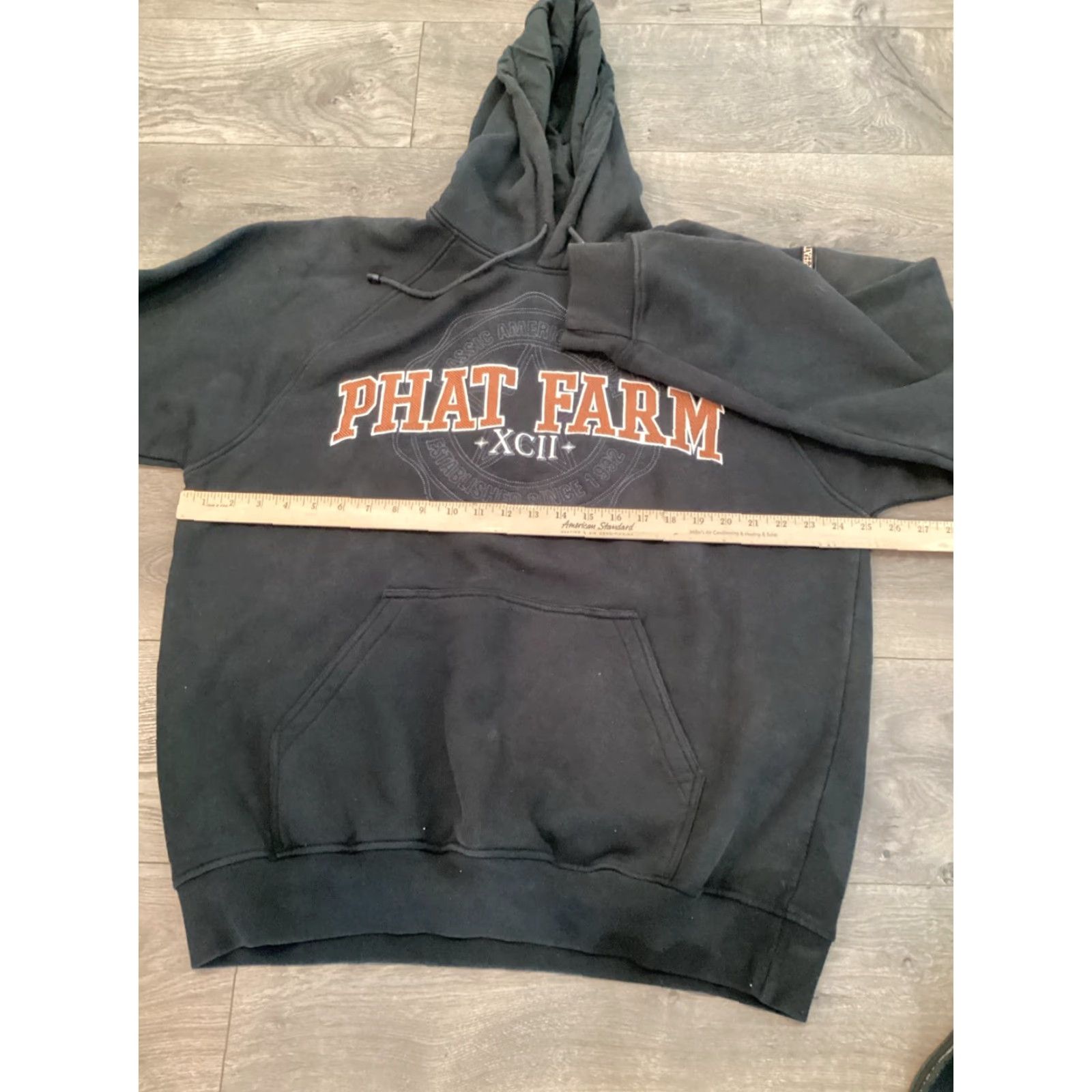 Phat Farm VINTAGE Phat Farm 92 Embroidered Sweatshirt Hoodie Pullover Black Mens Large Size US L / EU 52-54 / 3 - 5 Thumbnail