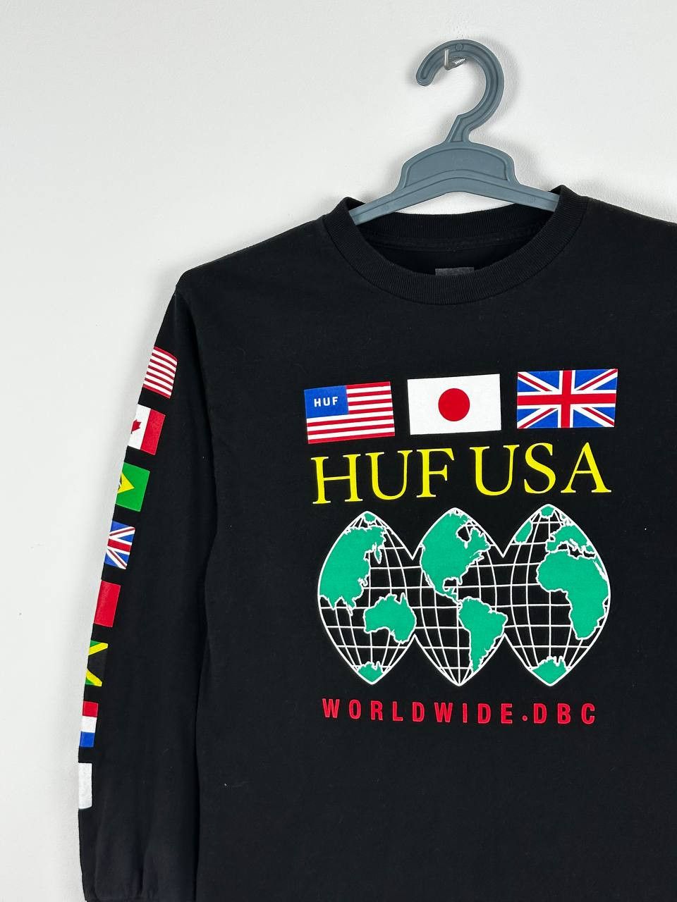 Huf Huf Country Flags Black Long Sleeve Skate T Shirt Size US S / EU 44-46 / 1 - 3 Thumbnail
