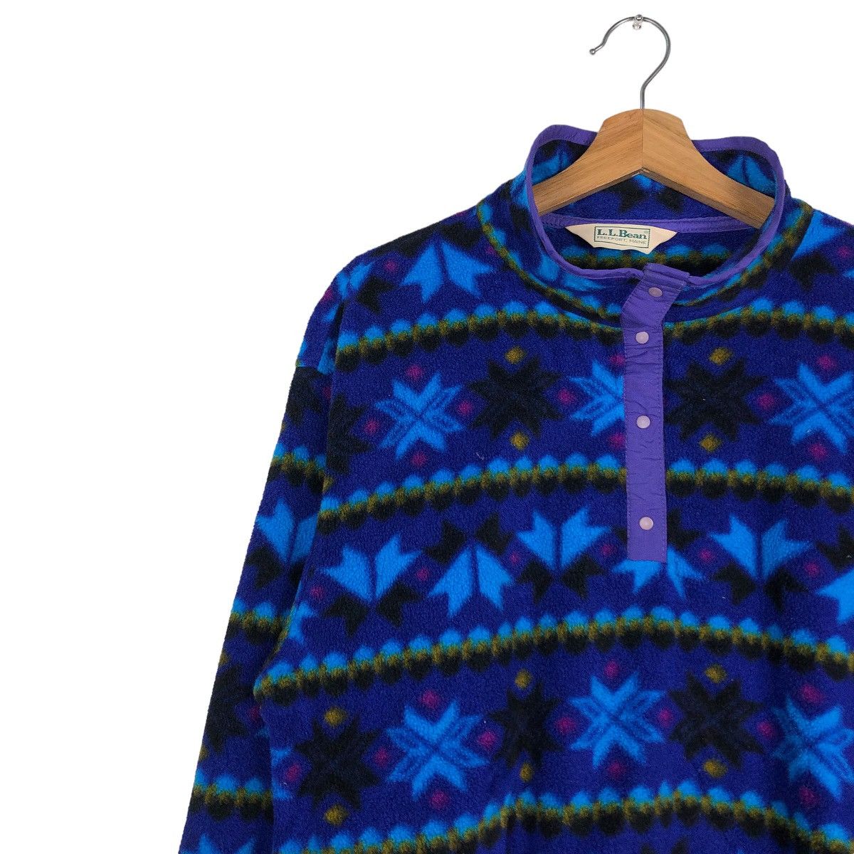 Japanese Brand 🔥Vintage Fleece Jacket L.L.Bean Navajo Aztec Native Design Size US M / EU 48-50 / 2 - 7 Thumbnail