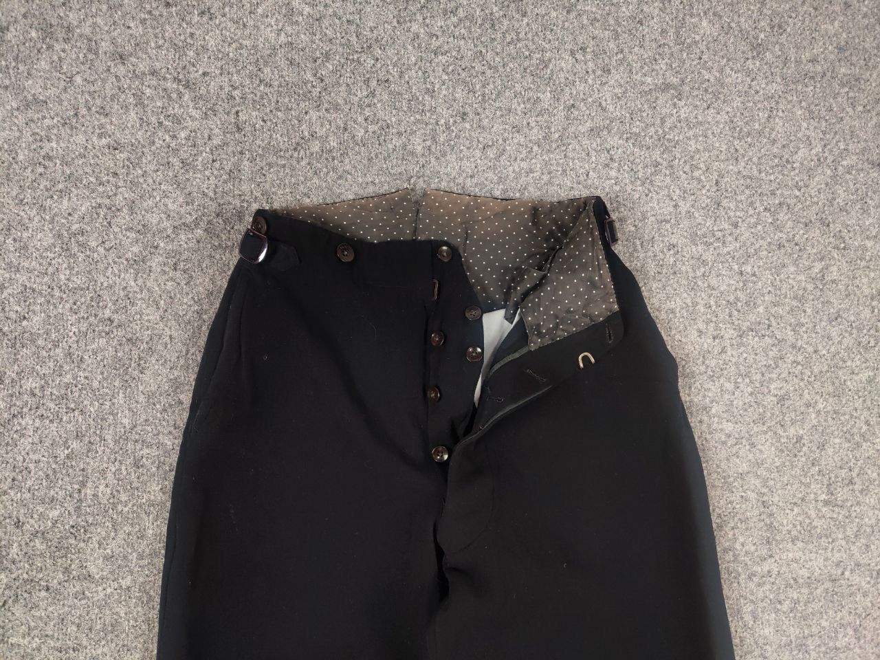 Vintage 1950's Vintage High Waist Fishtail Suspender Buckle Pants Size US 30 / EU 46 - 7 Thumbnail