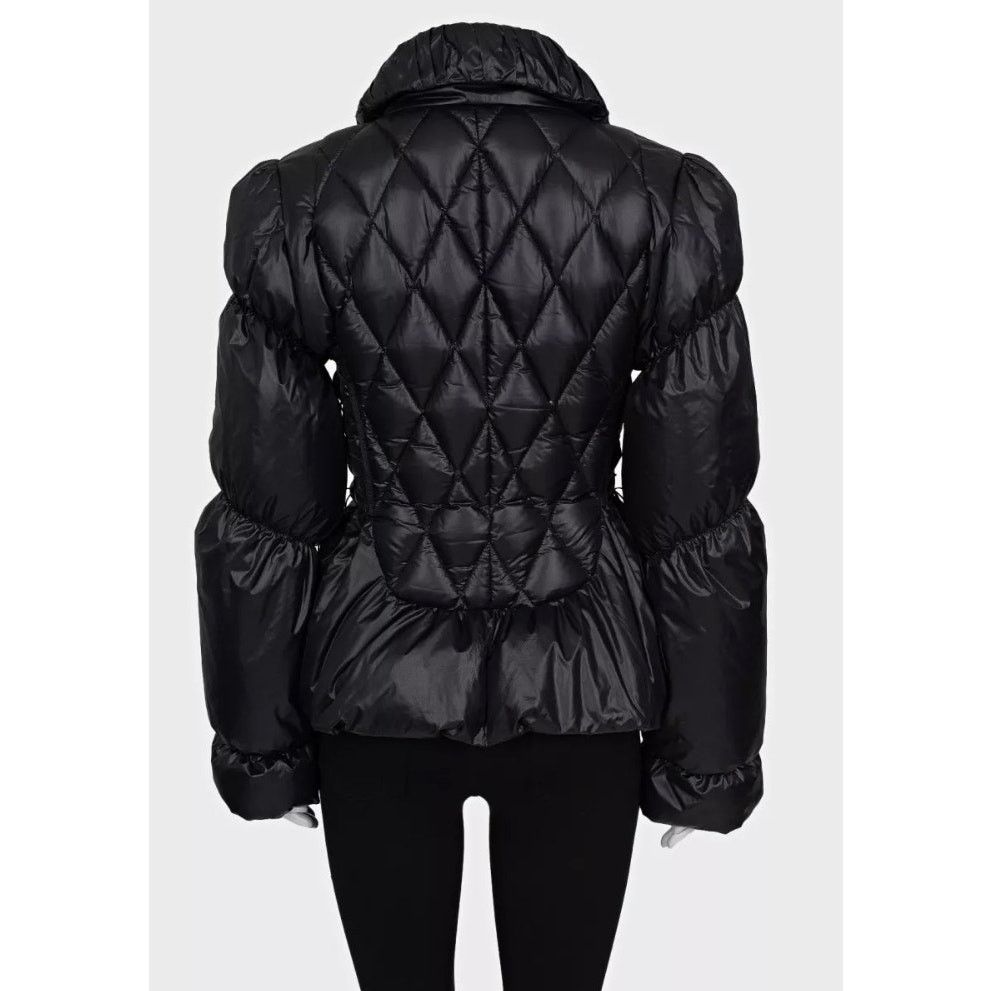 Roberto Cavalli Roberto Cavalli Black Quilted Lace-Up Jacket - IT 44/L Size M / US 6-8 / IT 42-44 - 3 Thumbnail