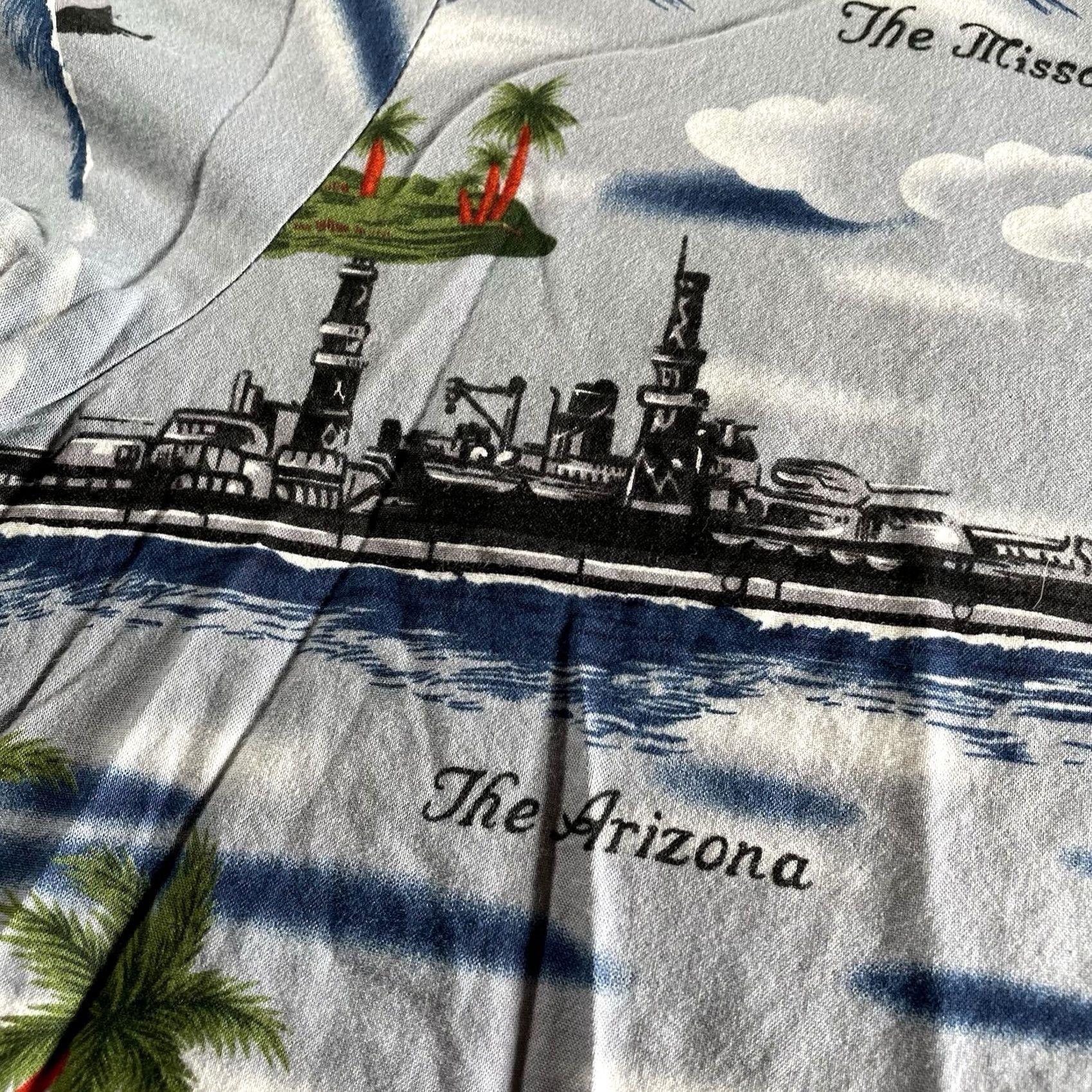 Vintage VINTAGE Kalaheo USN US Navy battle war ship print hawaiian shirt LARGE vtg 90s usa made Size US L / EU 52-54 / 3 - 7 Thumbnail