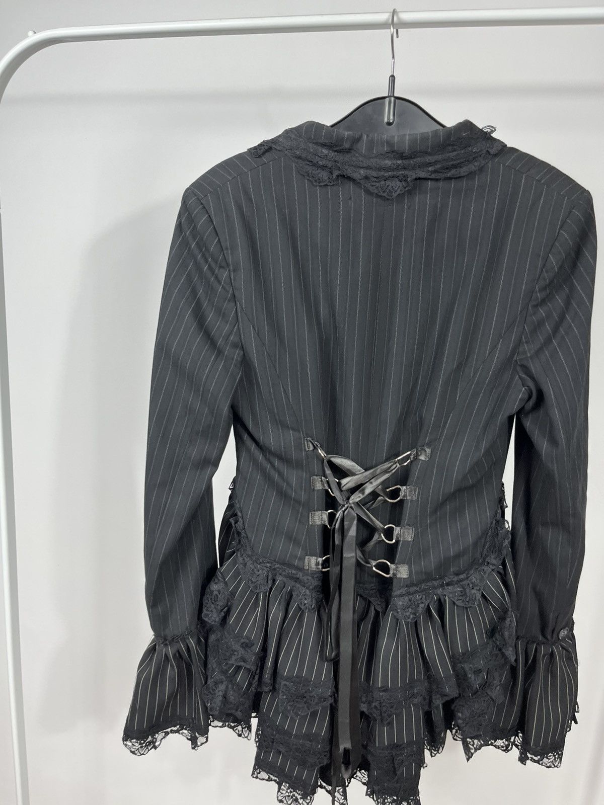Other Lovechild Boudoir Blazer Jacket Lace Pinstripe Gothic Corset Size S / US 4 / IT 40 - 10 Thumbnail