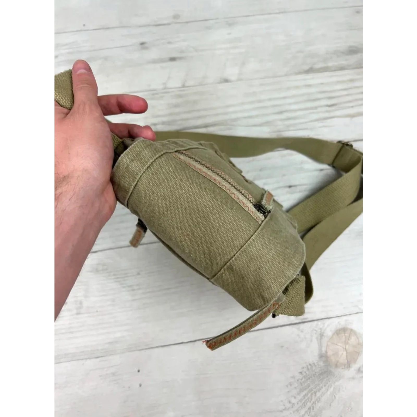 Diesel VINTAGE Diesel Messenger Shoulders Bag 90s Men Beige Canvas Nylon Shoulder Bag Medium 90s Mens Size ONE SIZE - 6 Thumbnail