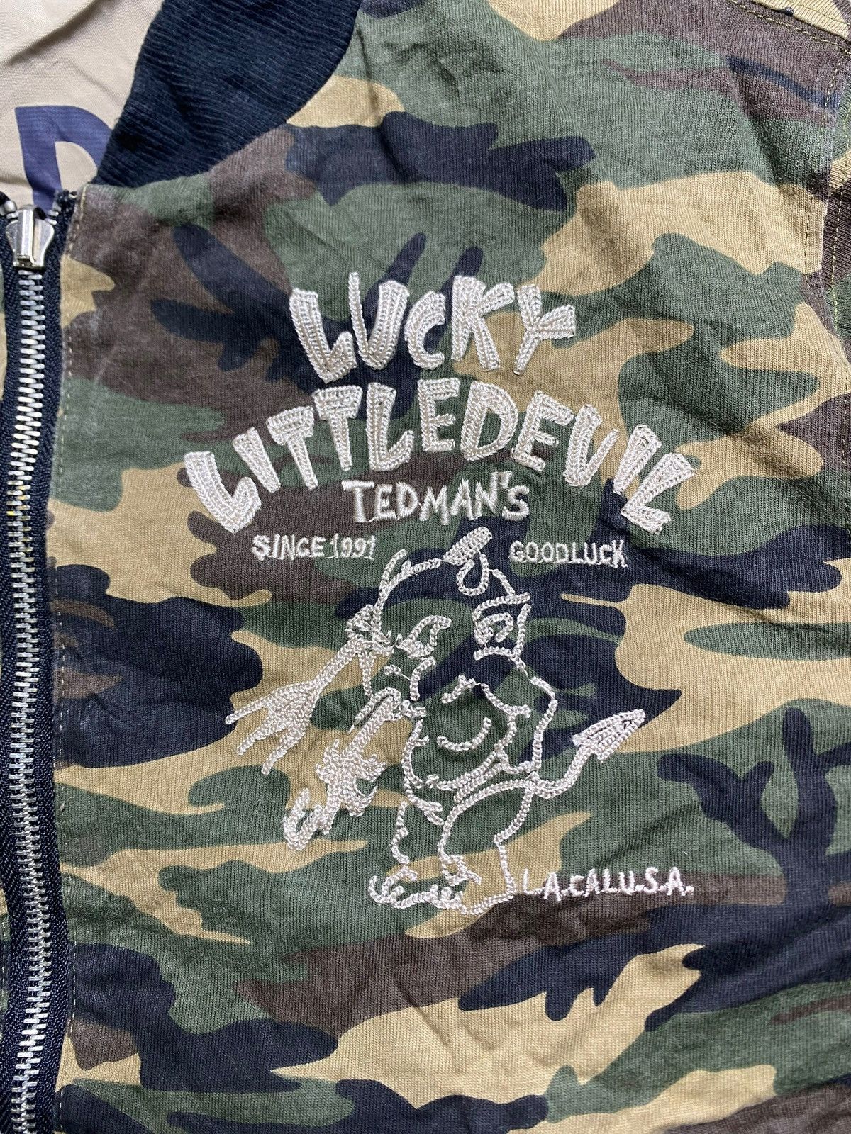 Other VINTAGE TEDMAN LUCKY DEVIL JACKET ARMY REVERSEBLE VARSITY Size US M / EU 48-50 / 2 - 7 Thumbnail
