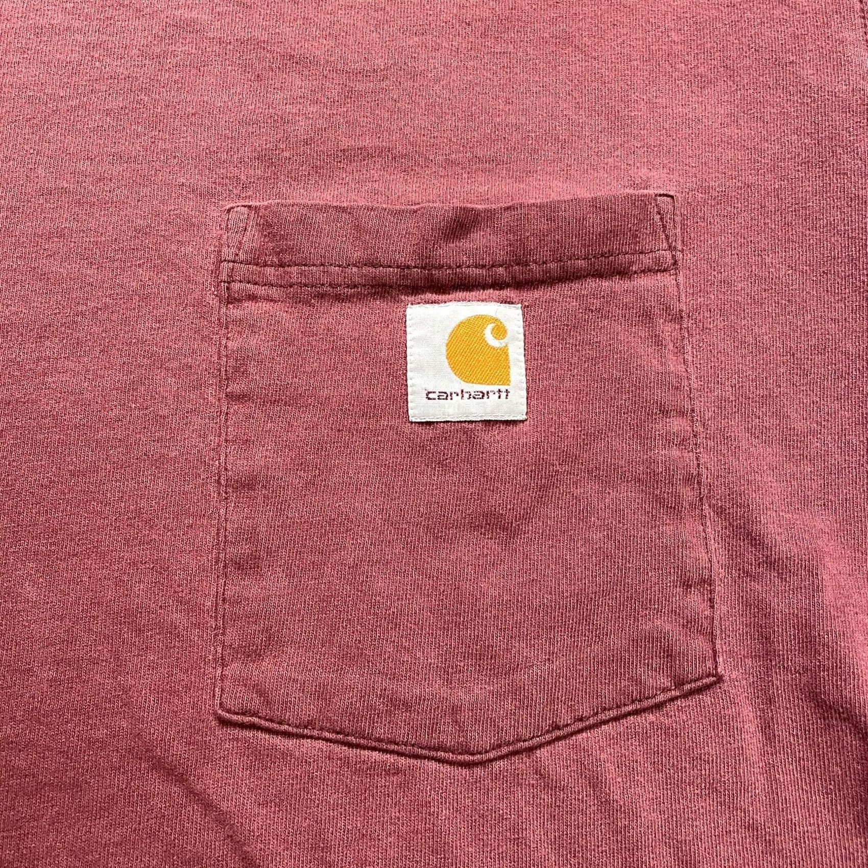 Carhartt VINTAGE Carhartt Shirt Mens XL Original Fit Red Crew Neck Logo Pocket Tee Cotton K87 Size US XL / EU 56 / 4 - 5 Thumbnail