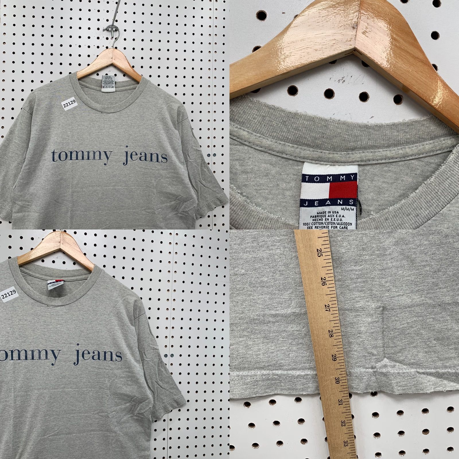 Tommy Hilfiger Vintage Tommy Hilfiger Shirt Gray Jeans Spellout Men Medium 21x30.5 USA Size US M / EU 48-50 / 2 - 8 Thumbnail