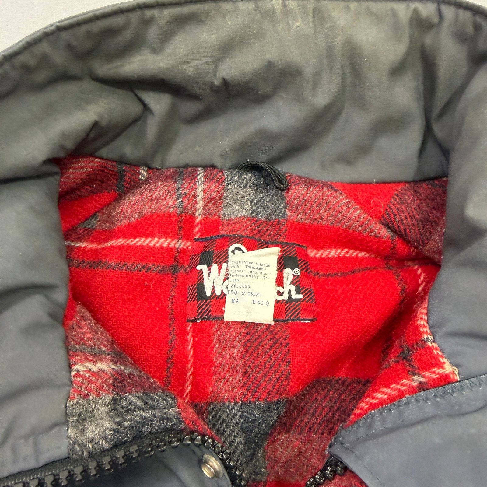 Vintage Vintage Woolrich Jacket Men's Large Gray Wool Flannel Lined Size US L / EU 52-54 / 3 - 5 Thumbnail