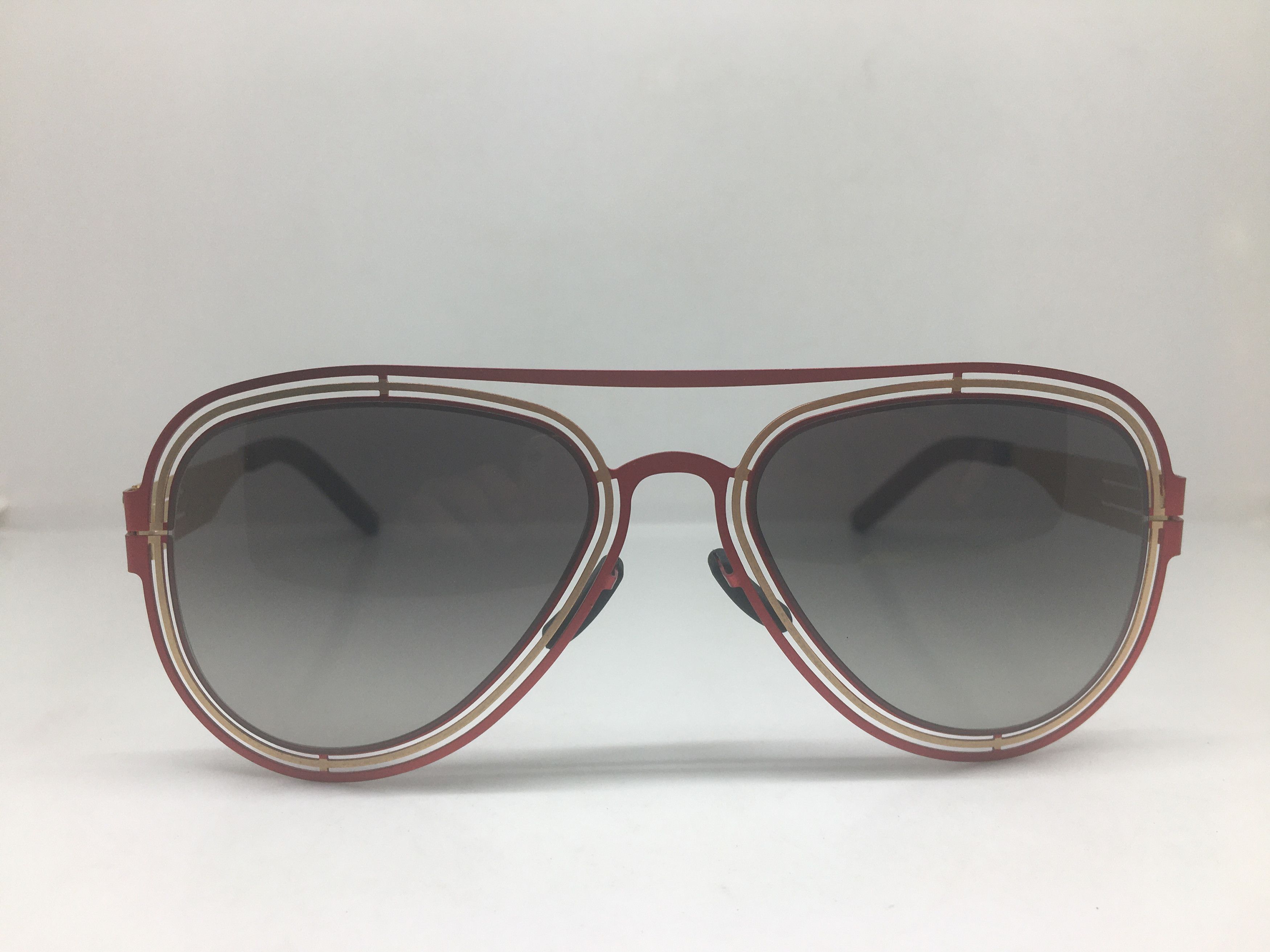 Other Silver Red Alloy Aviator Sunglasses Frame Pilot Size ONE SIZE - 1 Thumbnail