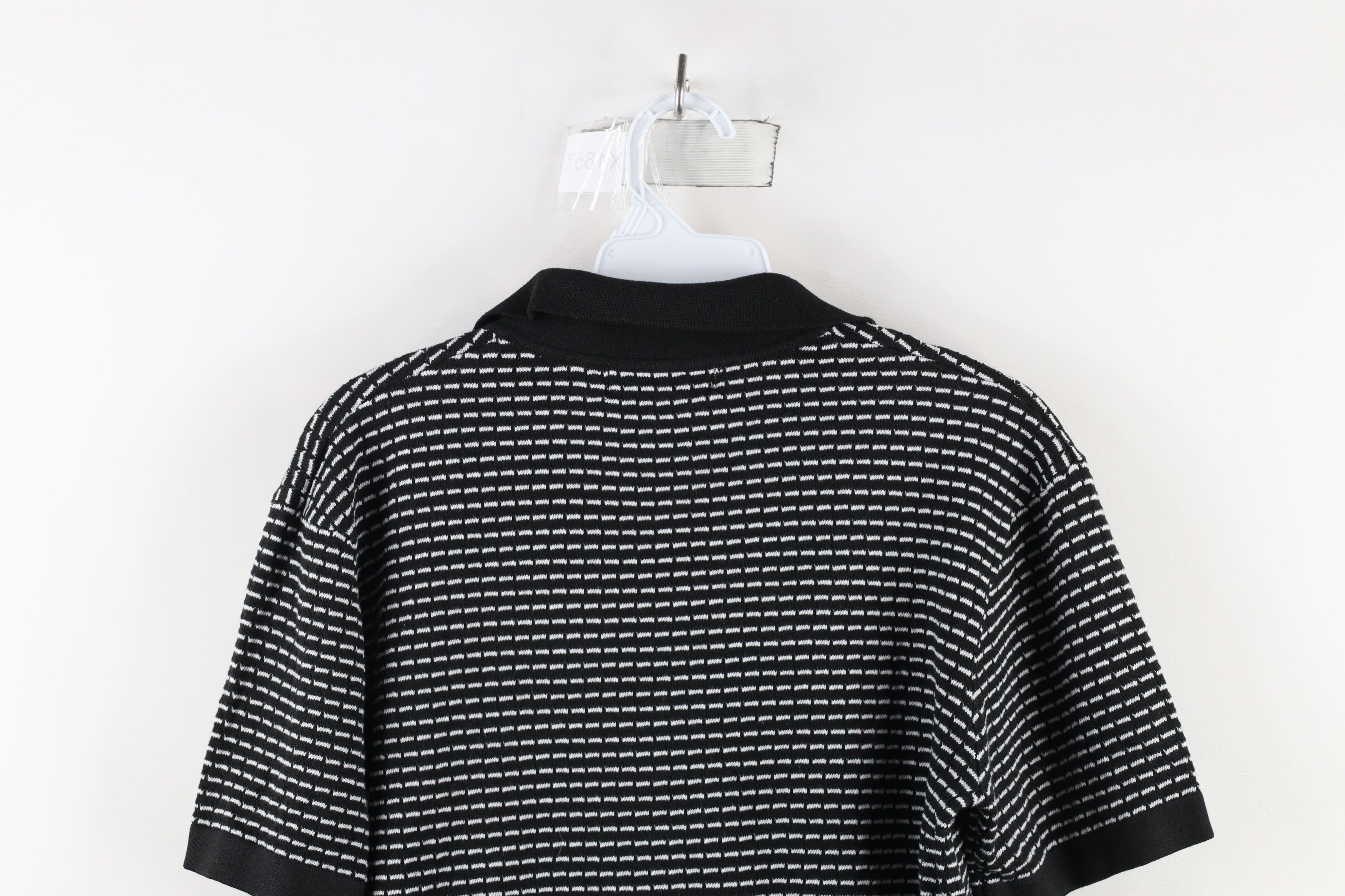 Vintage Vintage Rockabilly Knit Collared Pullover Polo Shirt Black Size US M / EU 48-50 / 2 - 8 Thumbnail