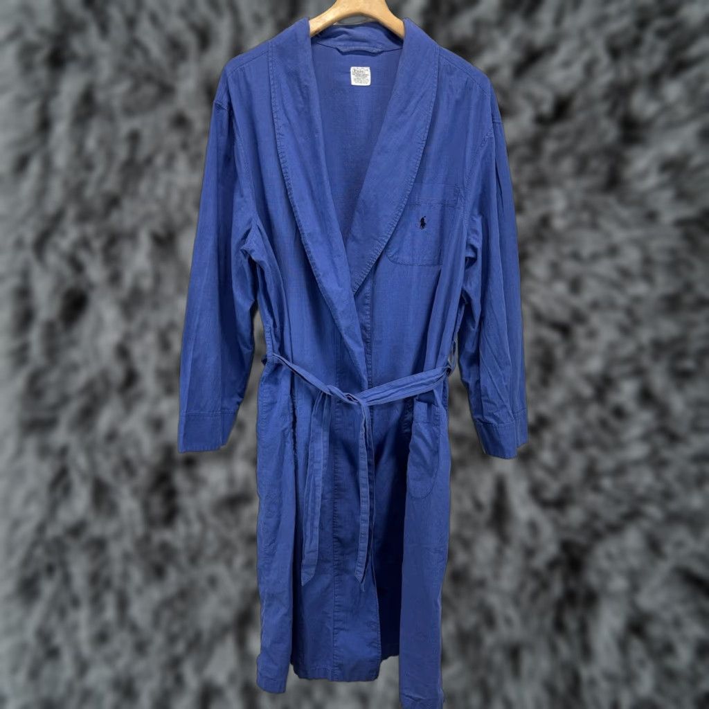 Polo Ralph Lauren VINTAGE Polo Ralph Lauren Robe Men L/XL Blue Lightweight Pony Logo 90s Mens Size US L / EU 52-54 / 3 - 1 Thumbnail