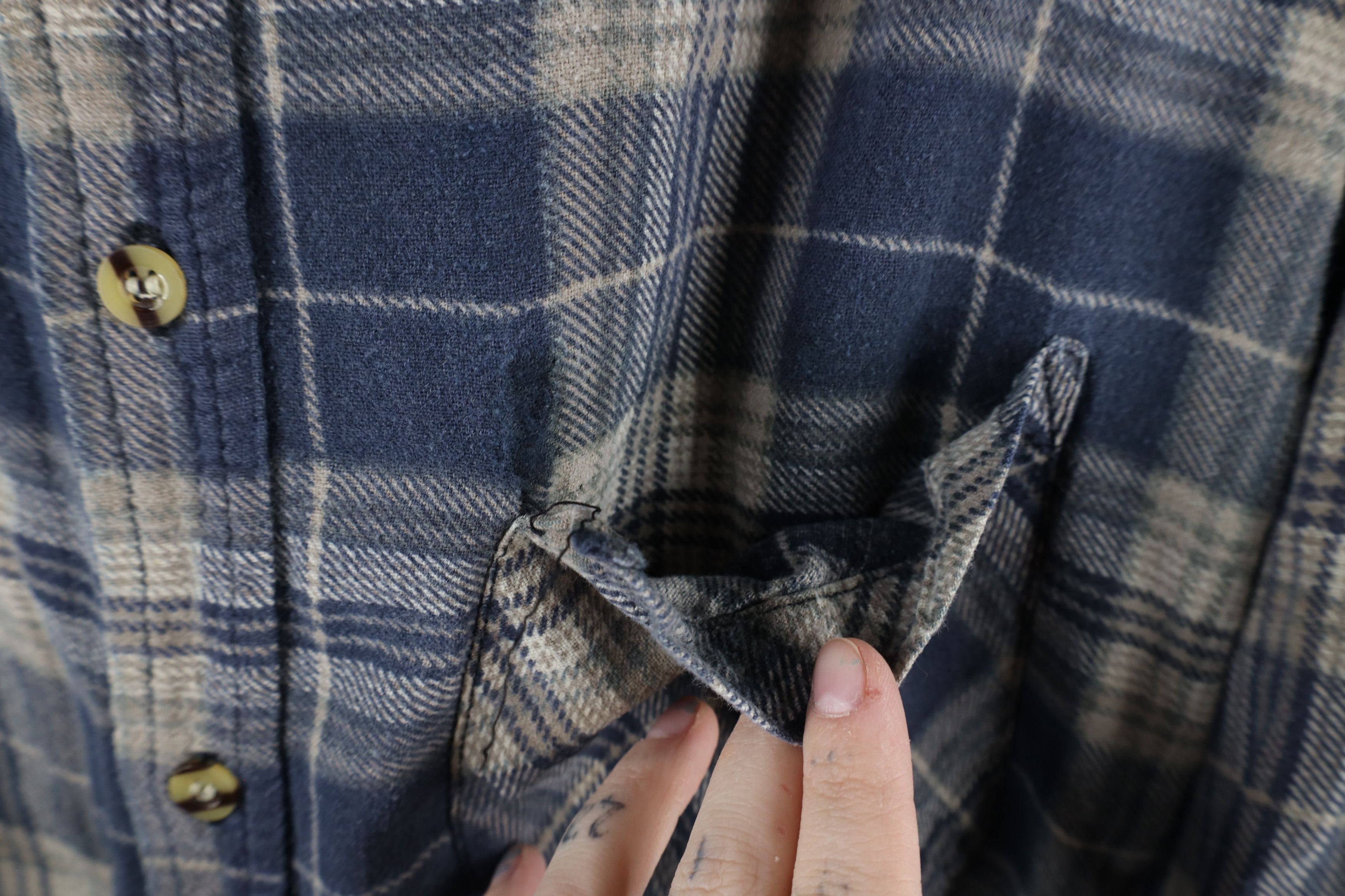 Vintage Vintage 90s Streetwear Collared Flannel Button Shirt Plaid Size US XL / EU 56 / 4 - 6 Thumbnail