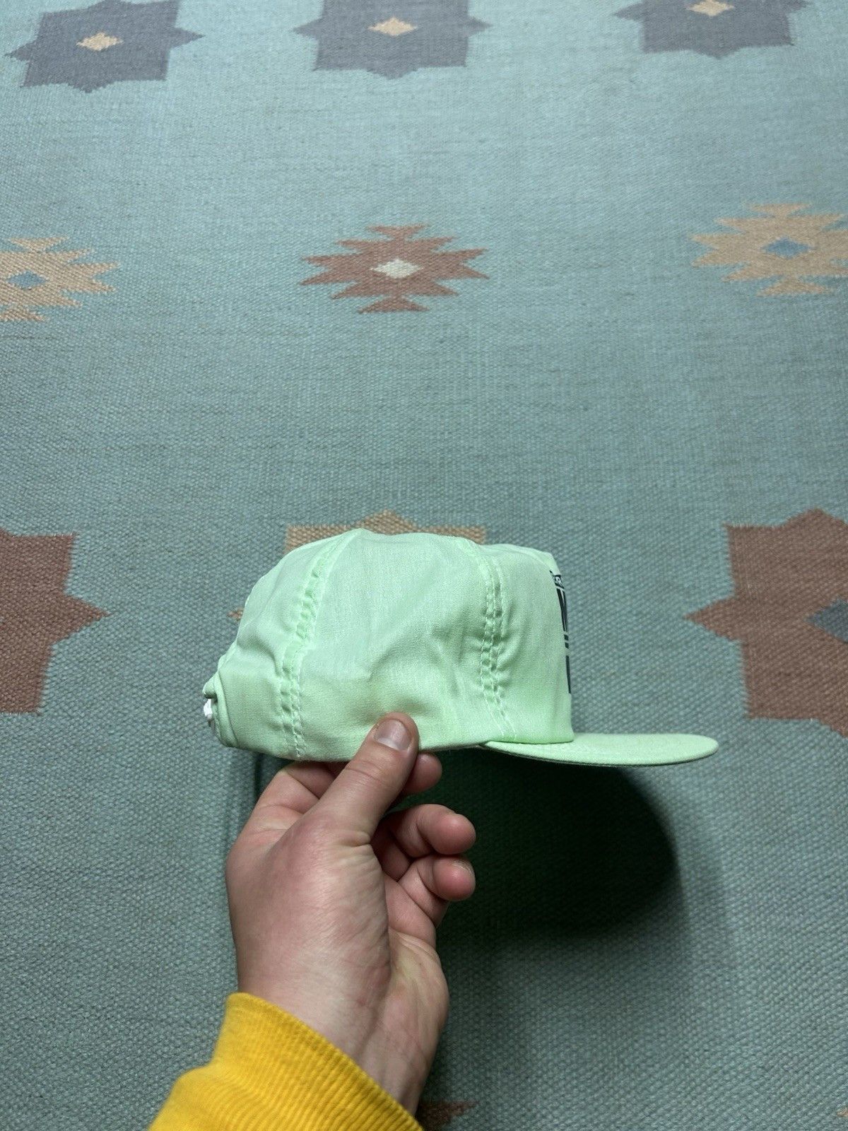 Vintage Vtg 90 SnapBack hat Maalox Plus mint creme green made in USA Size ONE SIZE - 9 Thumbnail